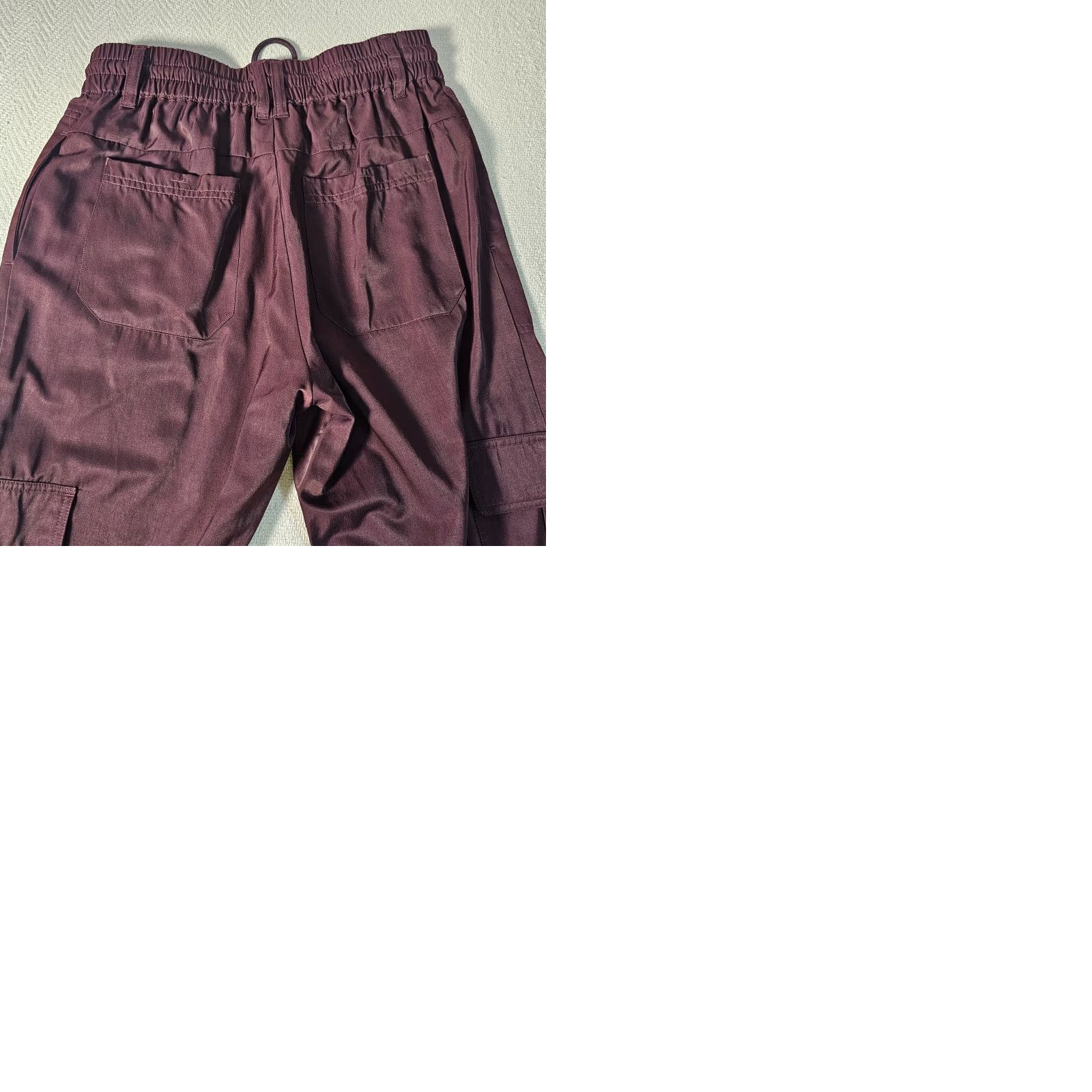 Vintage Democracy Women’s Jogger Pant High Rise Pull On Satin Floral Red Lounge Pants XS-XL Size 36" / US 14 / IT 50 - 9 Thumbnail