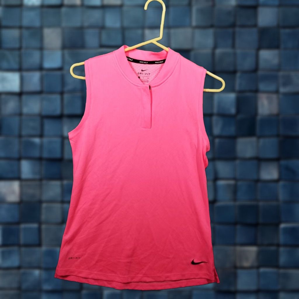 Nike Nike Sleeveless Dry Blade Golf Polo Shirt S Top Pink Sleeveless Zip 928723-686 Size S / US 4 / IT 40 - 1 Thumbnail
