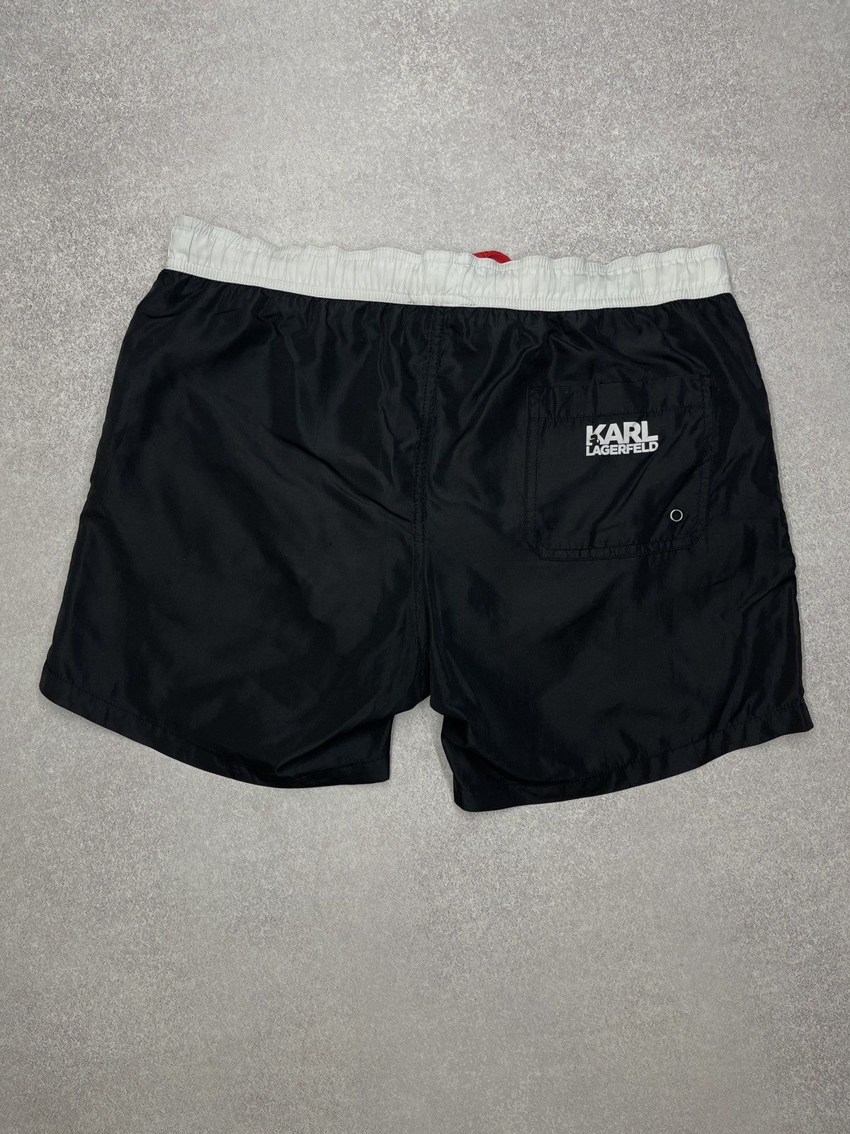 Designer × Karl Lagerfeld Mens Karl Lagerfeld Beachwear Black Shorts Big Logo Size M Size US 32 / EU 48 - 5 Thumbnail