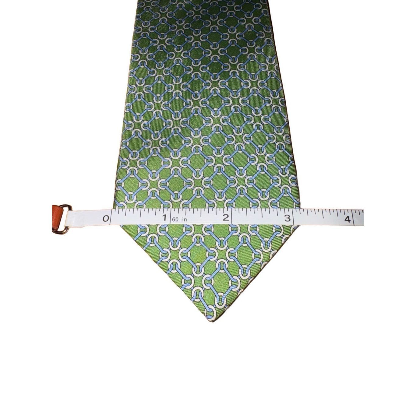 Brooks Brothers Brooks Brothers Lime Green Horse bit Print Handmade 100% Sil Size ONE SIZE - 3 Thumbnail