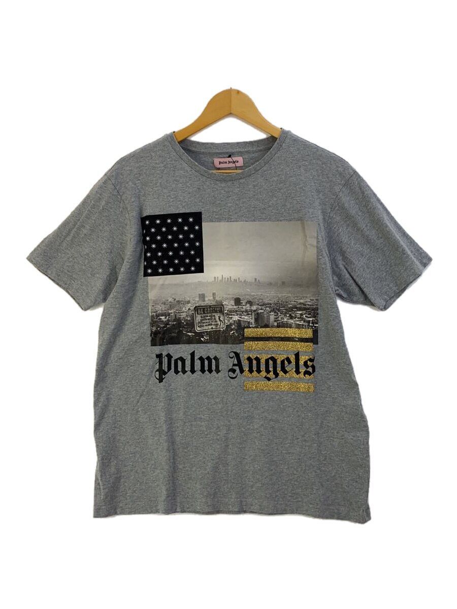 Palm Angels Palm Angels Print Cotton T-Shirt Grey Size US M / EU 48-50 / 2 - 1 Thumbnail