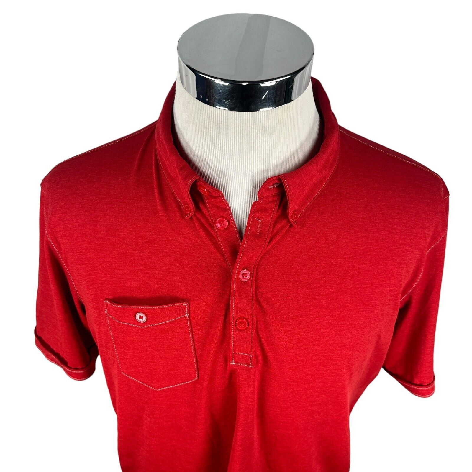 PING Ping Polo Shirt XL Red Sensor cool Golf Pocket Collar Size US XL / EU 56 / 4 - 2 Thumbnail