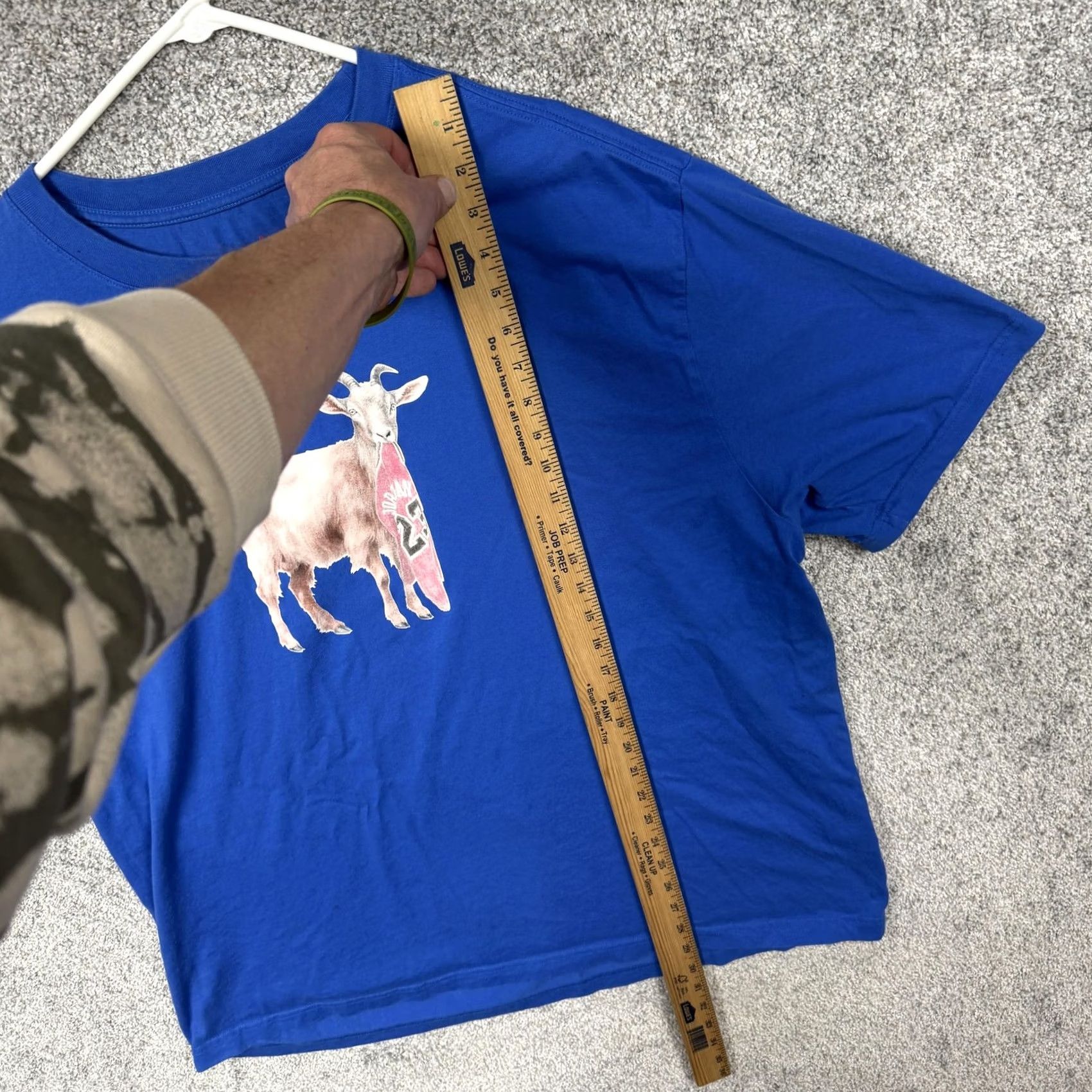 Jordan Brand Jordan Shirt Mens 2XL Blue Goat 23 Michael Graphic Basketball Streetwear Tee Size US XXL / EU 58 / 5 - 2 Thumbnail