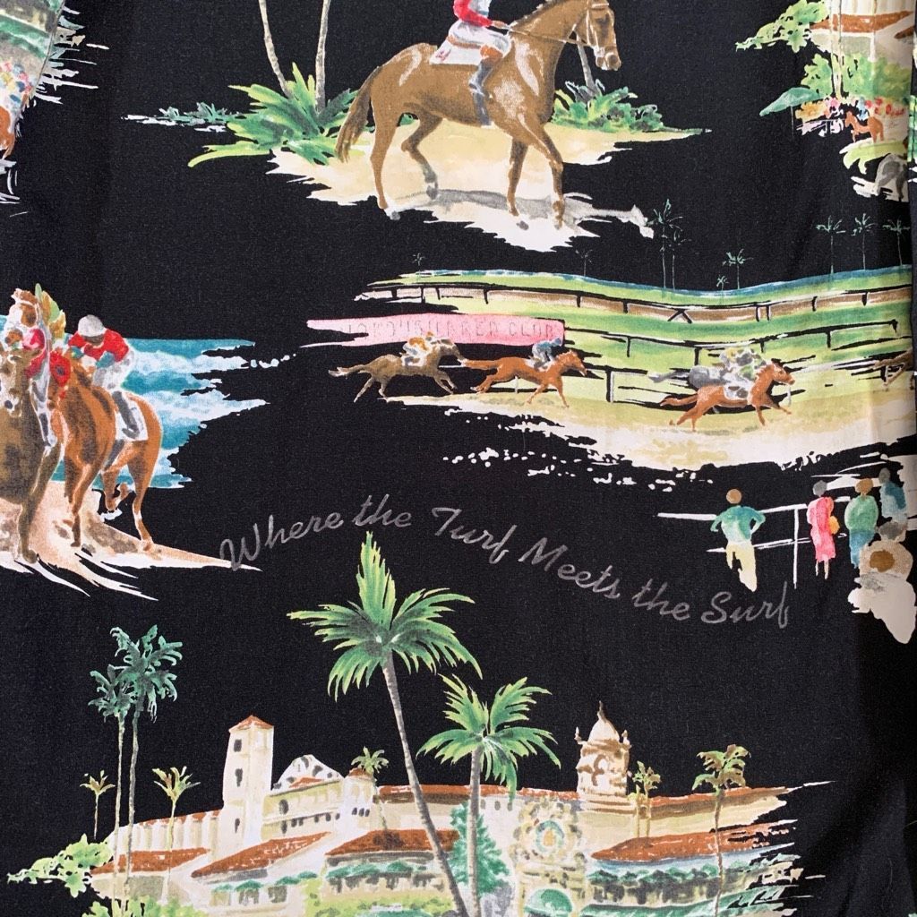 Vintage Vintage Kahala Hawaiian Shirt Black Horse Racing Surf Print Size US XL / EU 56 / 4 - 7 Thumbnail