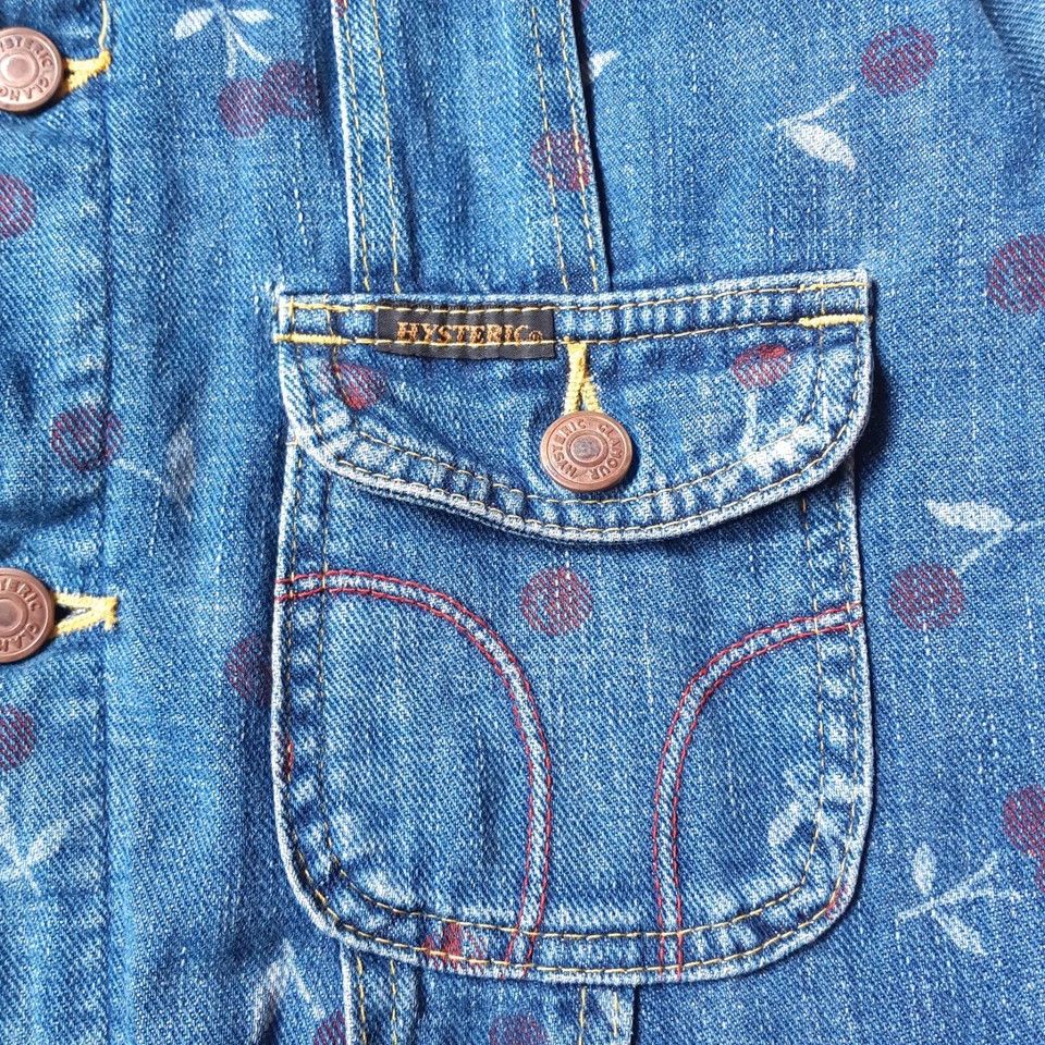 Hysteric Glamour Hysteric Glamour Cherry Print Denim Jacket Cinch Back Size S / US 4 / IT 40 - 5 Thumbnail