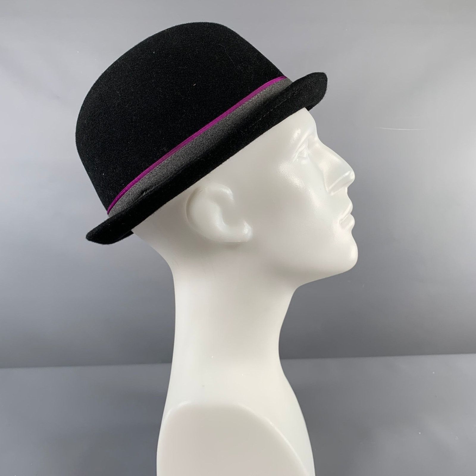 Paul Smith PAUL SMITH Size 7.5 Black Grey Wool Felt Hats Size ONE SIZE - 3 Thumbnail