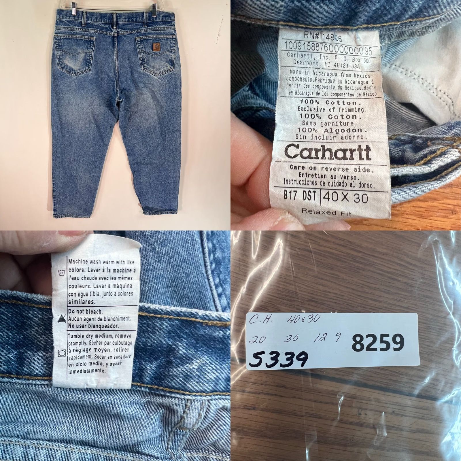 Carhartt Carhartt Pants Mens 40 Blue Relaxed Fit Dungaree Work Wear Outdoor 40x30 Size US 40 / EU 56 - 8 Thumbnail