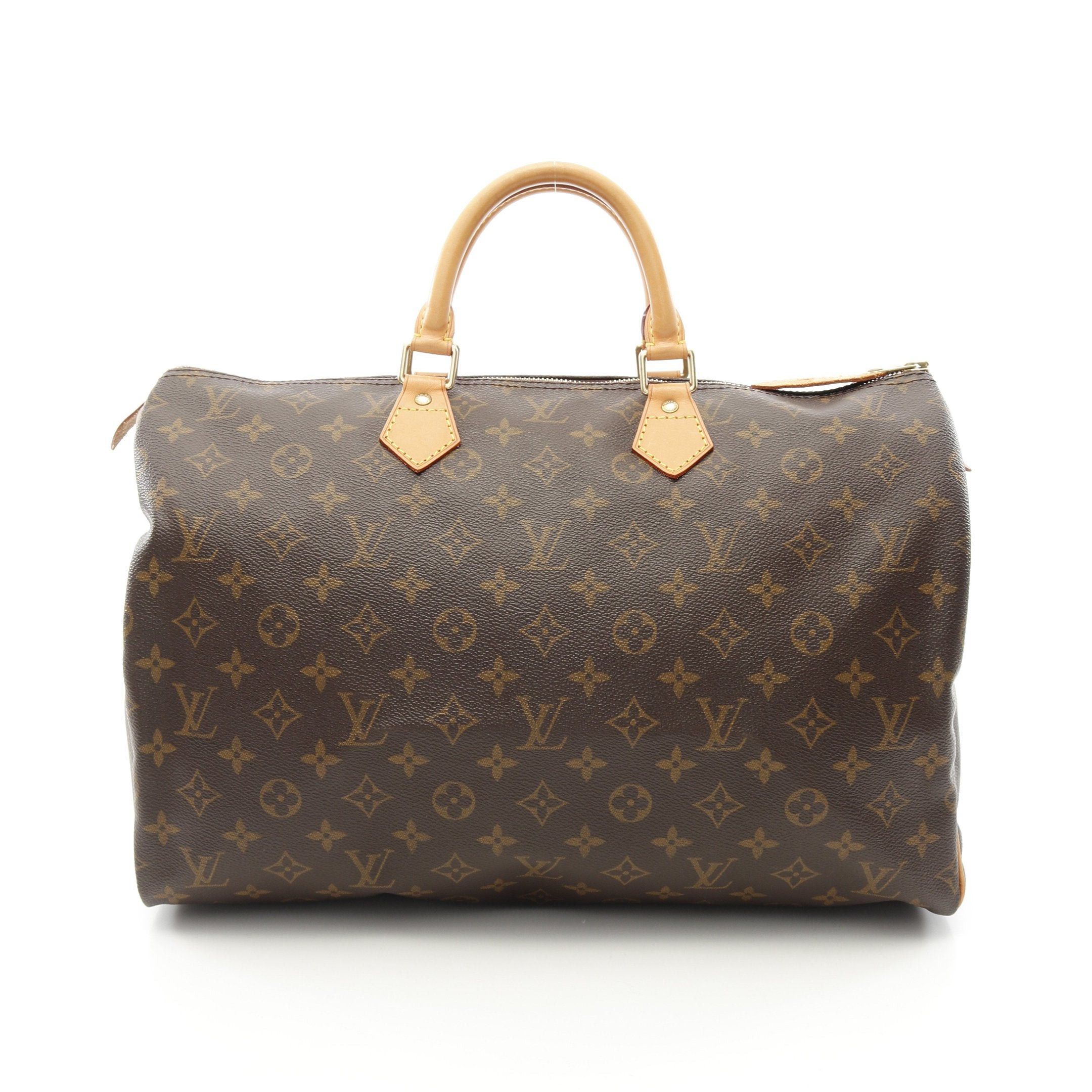 Louis Vuitton Speedy 40 Monogram Handbag Leather Brown