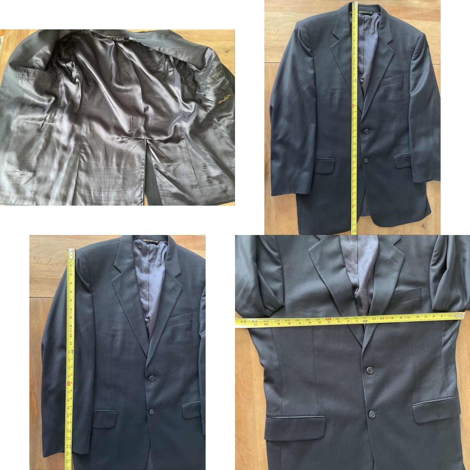 Loro Piana Loro Piana Blazer Mens 44L Wool Sport Coat Coat Blue Notch Lapel 2-Button Single-Breasted Long VINTAGE: No Size 44R - 8 Thumbnail