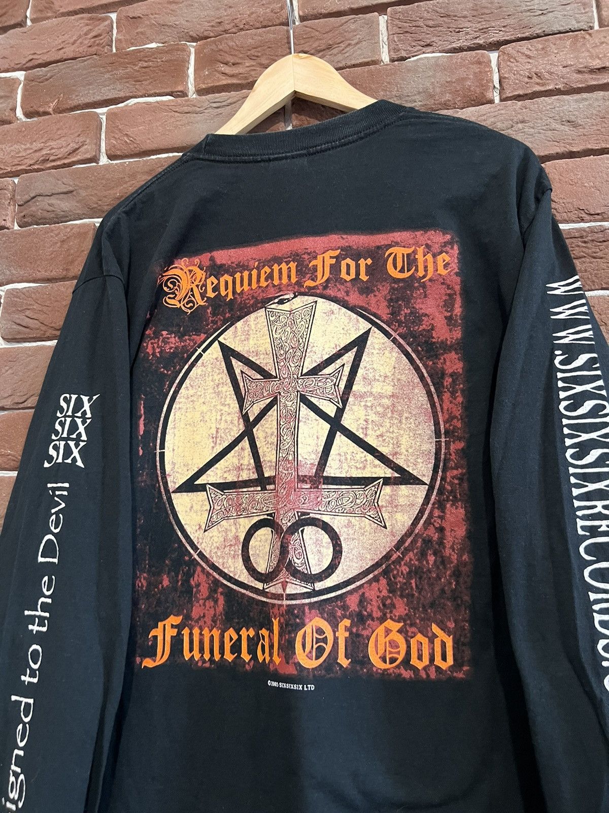 Band Tees Vintage 00s Draconia Horder 666 Devil Metal Longsleeve Size US L / EU 52-54 / 3 - 4 Thumbnail
