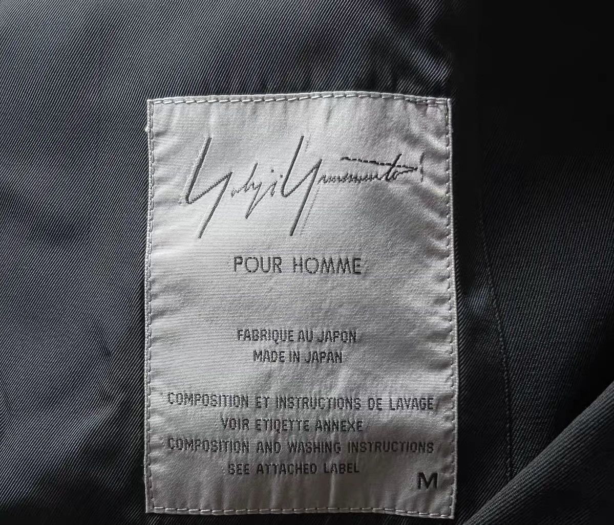 Yohji Yamamoto Yohji Yamamoto 95AW Woven Collar Wool Coat Size US M / EU 48-50 / 2 - 6 Thumbnail
