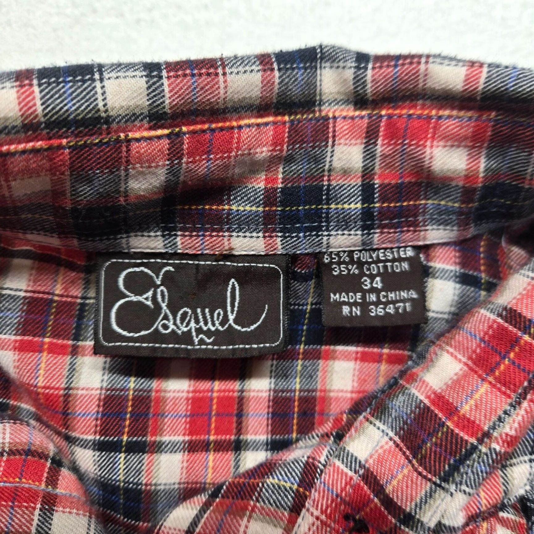 Vintage Vintage Women's 34 Red Plaid Ruffle Collar Button-Up Shirt Cottagecore Size XXS / US 00 / IT 34 - 3 Thumbnail
