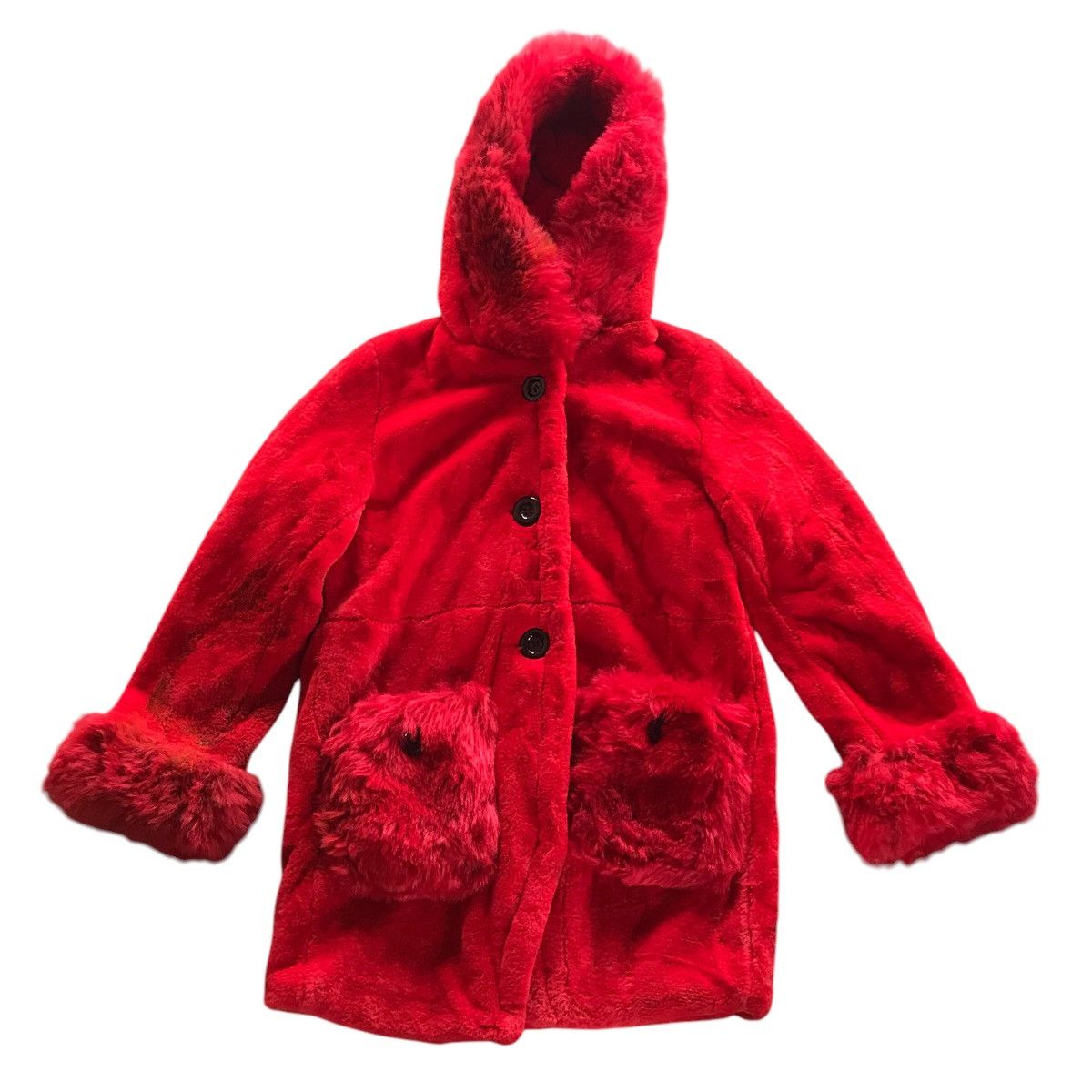 Beauty Beast × Japanese Brand L& L aifenex Faux Fur Jacket Red Color Fur Jacket Size M / US 6-8 / IT 42-44 - 2 Thumbnail