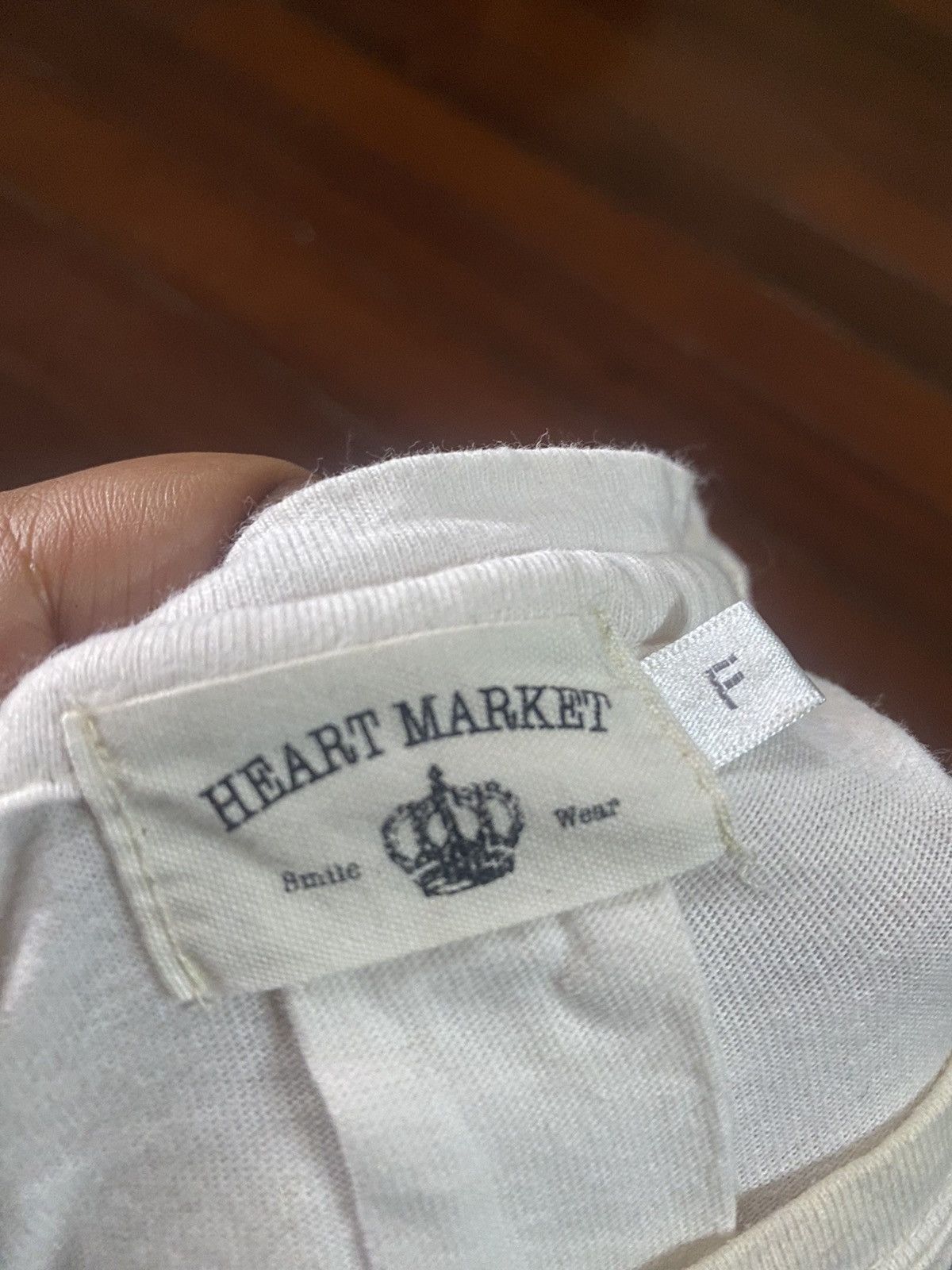 Blue Blue Japan × HOLLYWOOD RANCH MARKET × Vintage Rare HEART MARKET regular life spell out Japan Shirt Size US L / EU 52-54 / 3 - 9 Thumbnail
