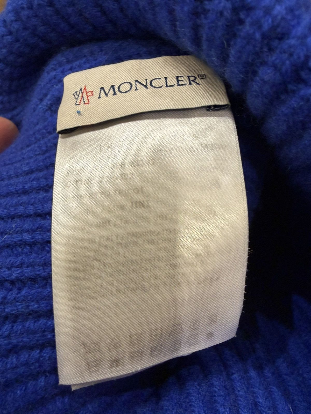 Moncler Moncler Knit Beanie - Blue Size ONE SIZE - 3 Thumbnail