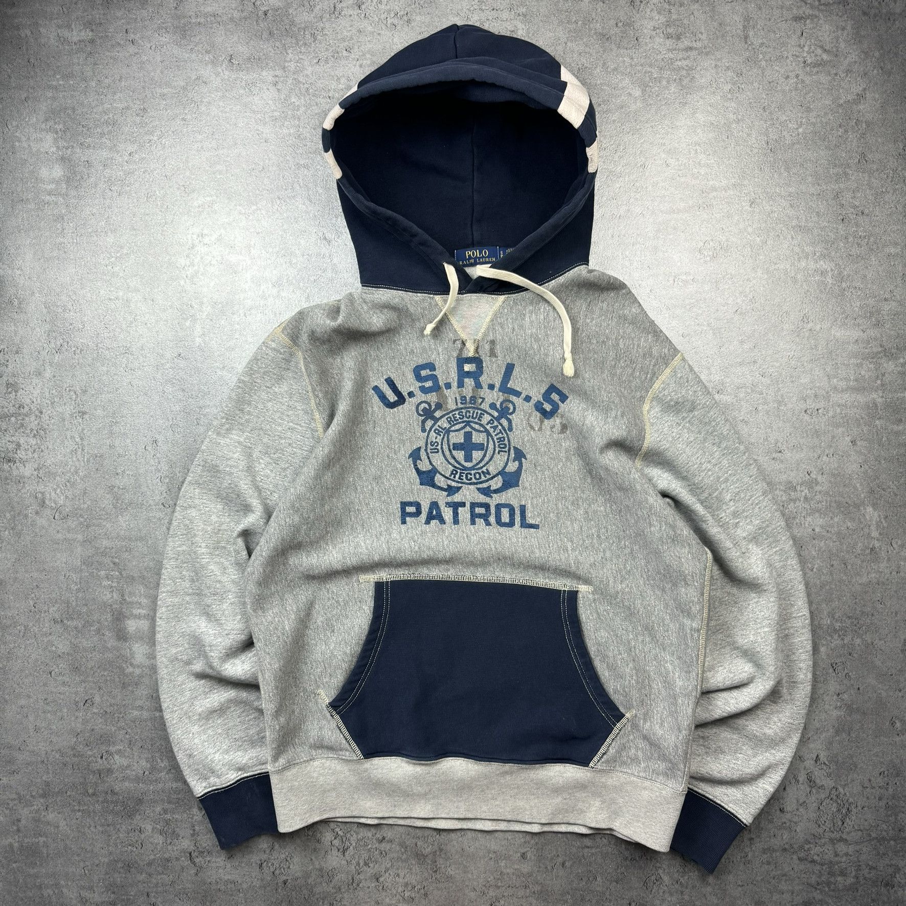 image of Polo Ralph Lauren U.s.r.l.s Patrol By Ralph Laurent Hoodie in Grey, Men's (Size Small)