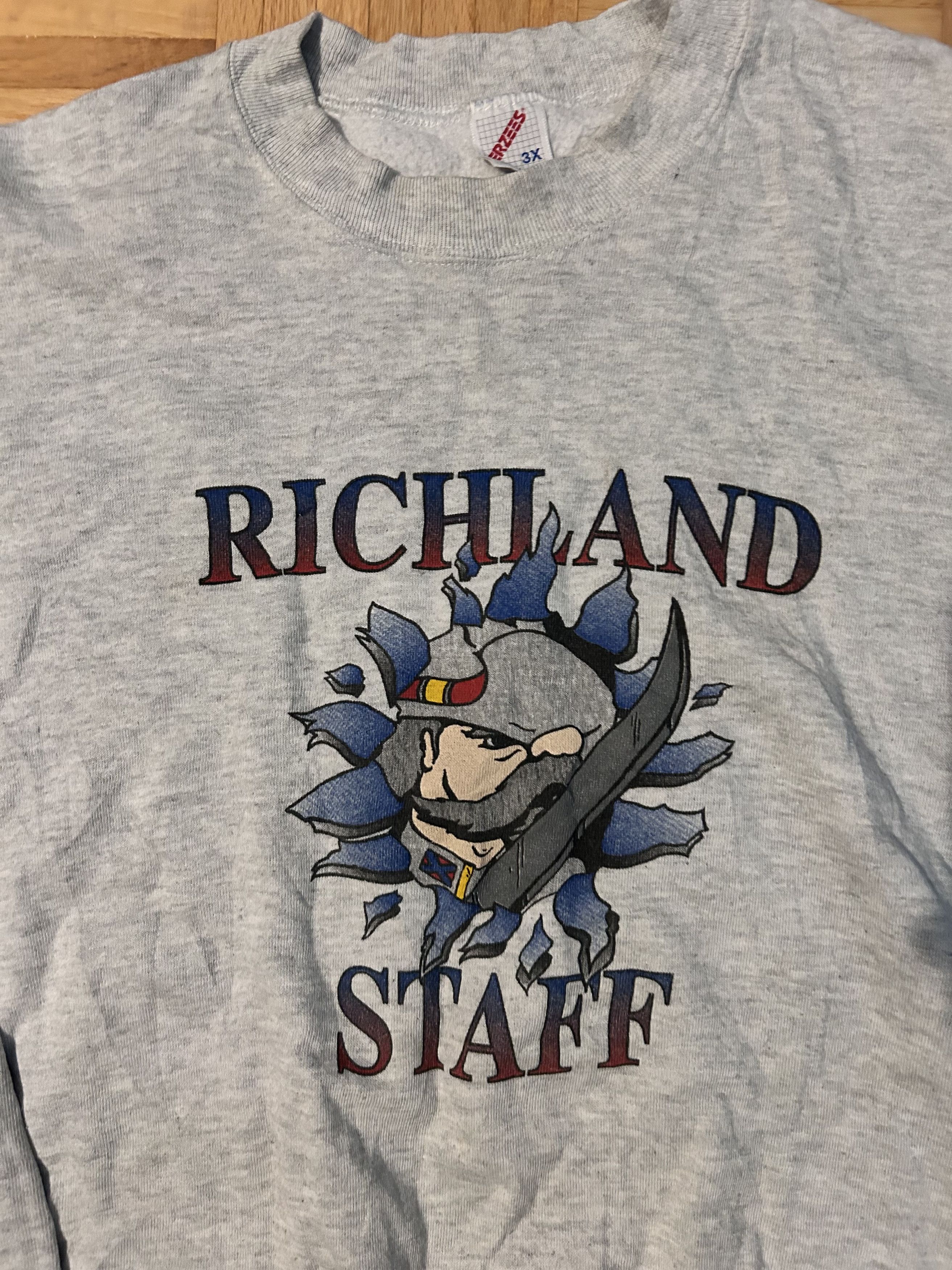 Vintage Vintage Richland Staff Crewneck Grey XL Size US XL / EU 56 / 4 - 2 Thumbnail