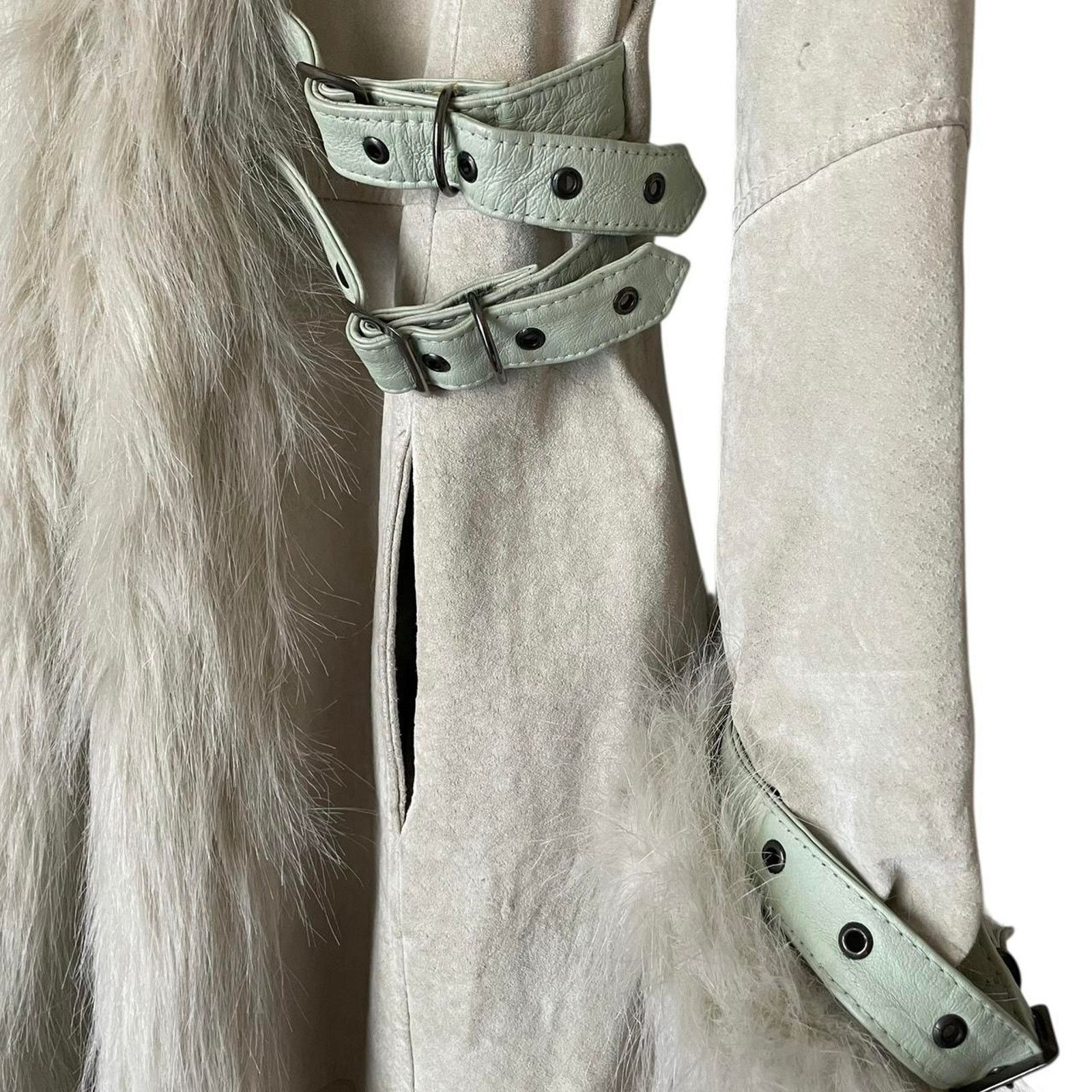 XOXO VTG XOXO Y2K Penny Lane coat genuine leather faux fur trim Size L / US 10 / IT 46 - 4 Thumbnail