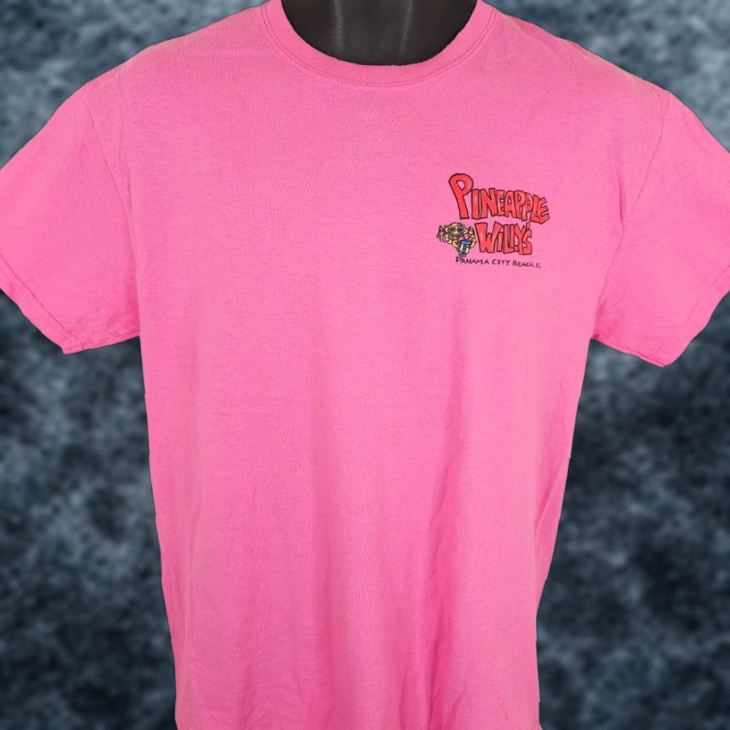 Vintage Pineapple Willys T Shirt Mens Size Medium Pink Florida Panama City Beach Beach Vacation Souvenir Shirt Mens Size US M / EU 48-50 / 2 - 1 Thumbnail