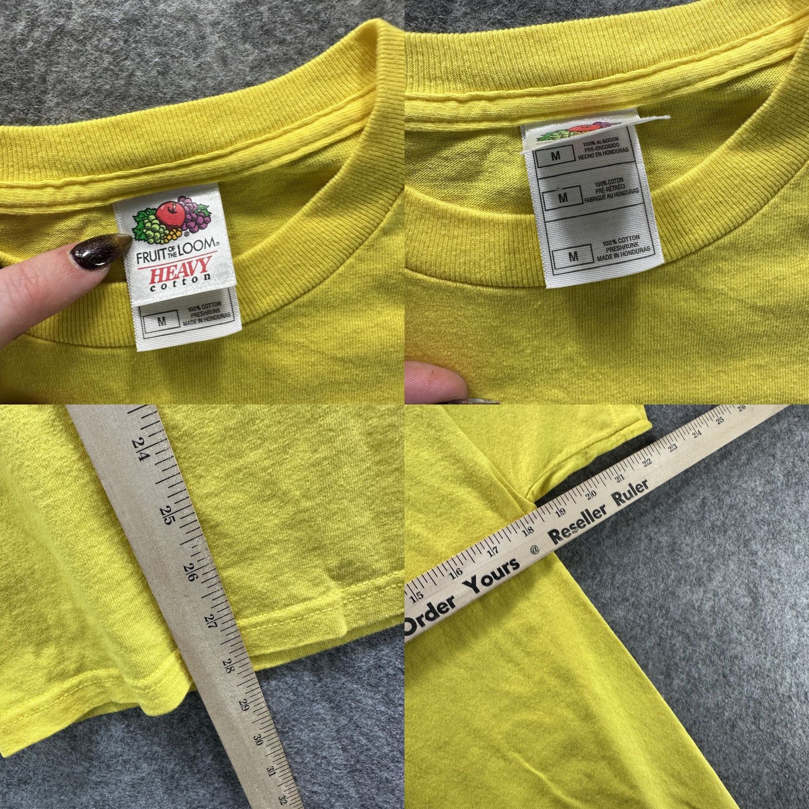Fruit Of The Loom VINTAGE Adams Ohana Shirt Mens M Yellow Graphic Print 2003 Hawaiian Tee 2000s Crew Neck T-Shirt Size US M / EU 48-50 / 2 - 8 Thumbnail