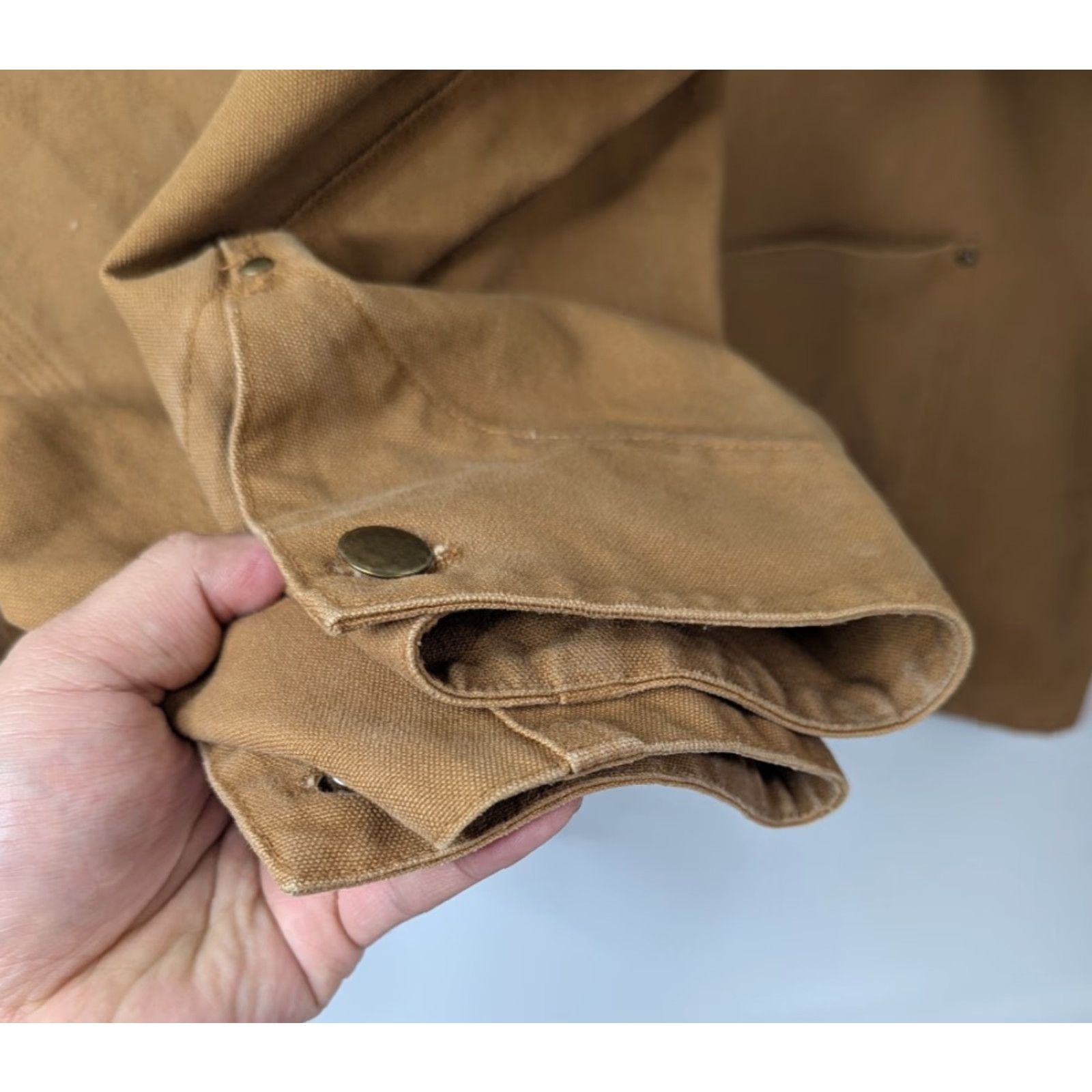 Vintage Stalworth Chore Shacket Coat Workwear Jacket Button-Down Brown 44 Mens Canvas Cotton Vintage No N/A Size US S / EU 44-46 / 1 - 4 Thumbnail
