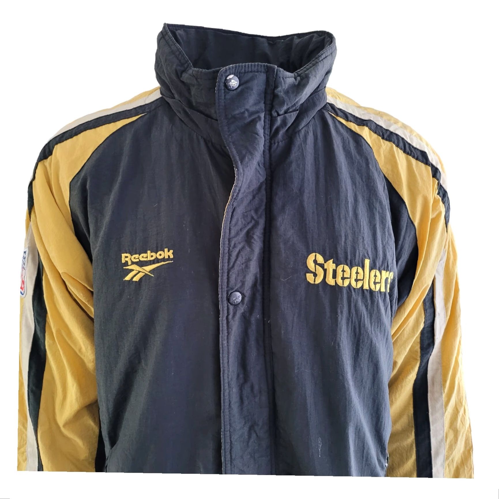 Reebok VINTAGE Reebok Steelers NFL Padded Jacket Sz XL Size US XL / EU 56 / 4 - 3 Thumbnail