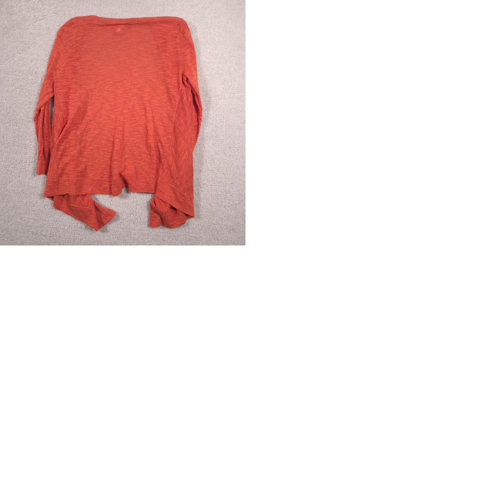 Vintage Chico's Cardigan Womens 0 Orange Cotton Viscose Knit Open Front Pockets Sweater Cardigan Knit Lightweight Casual Workwear Size XS / US 0-2 / IT 36-38 - 9 Thumbnail