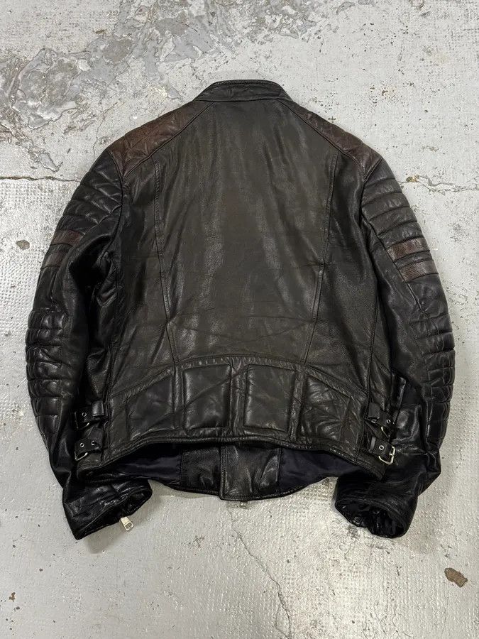 Gucci 2000s Gucci Brown Asymmetrical Zip Biker Leather Jacket Size US M / EU 48-50 / 2 - 4 Thumbnail