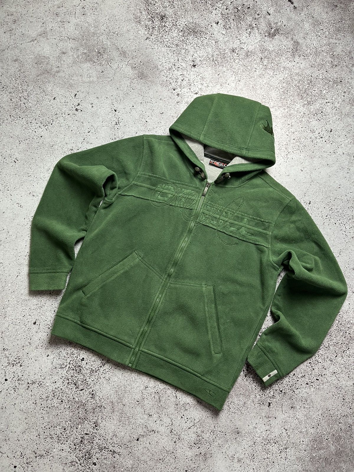 Pre-owned Oneill X Vintage O'neil Green Zip-hoodie Y2k Style