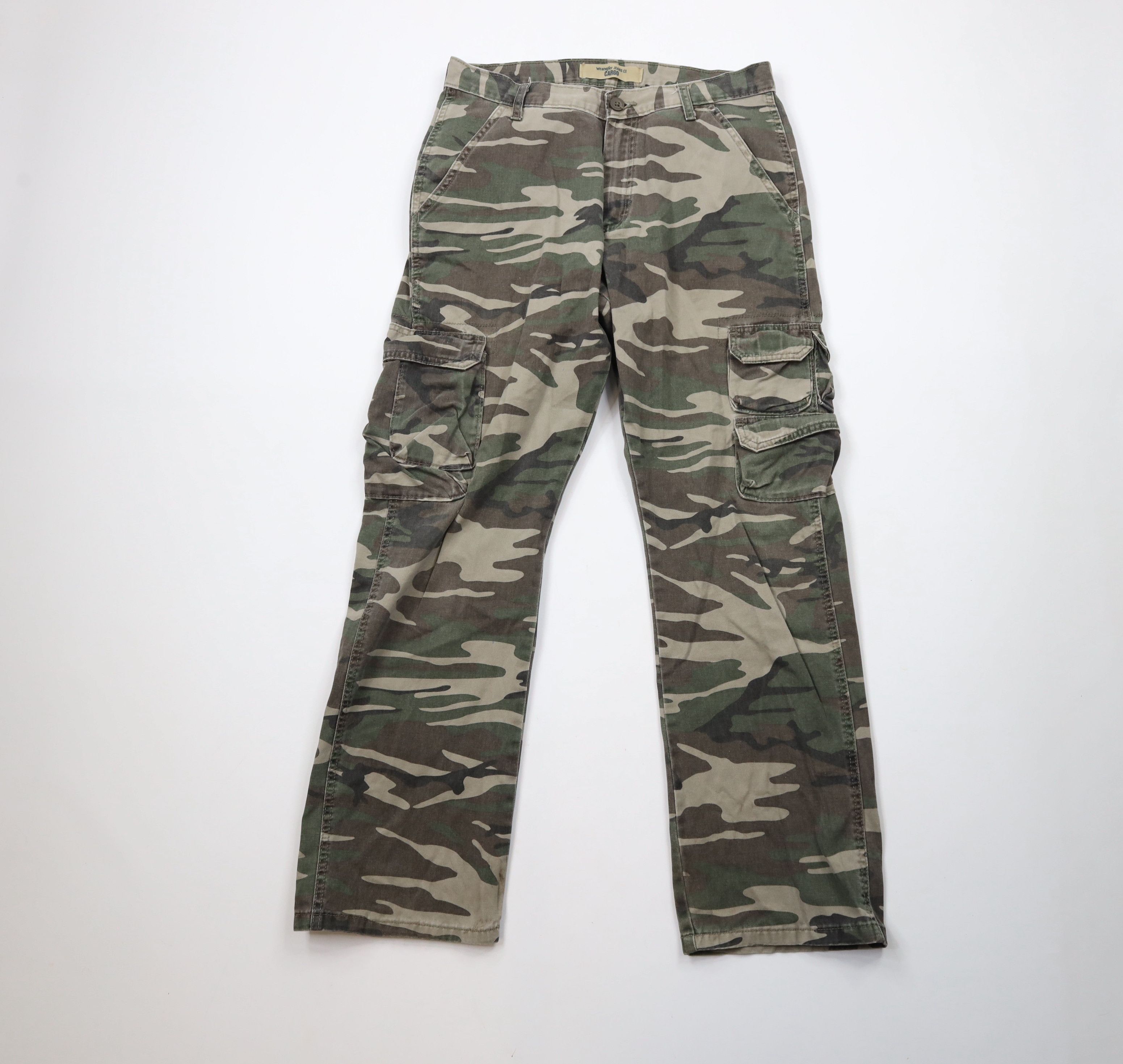 Vintage × Wrangler Vintage Y2K Wrangler Relaxed Wide Leg Camouflage Cargo Pants Size US 32 / EU 48 - 1 Thumbnail