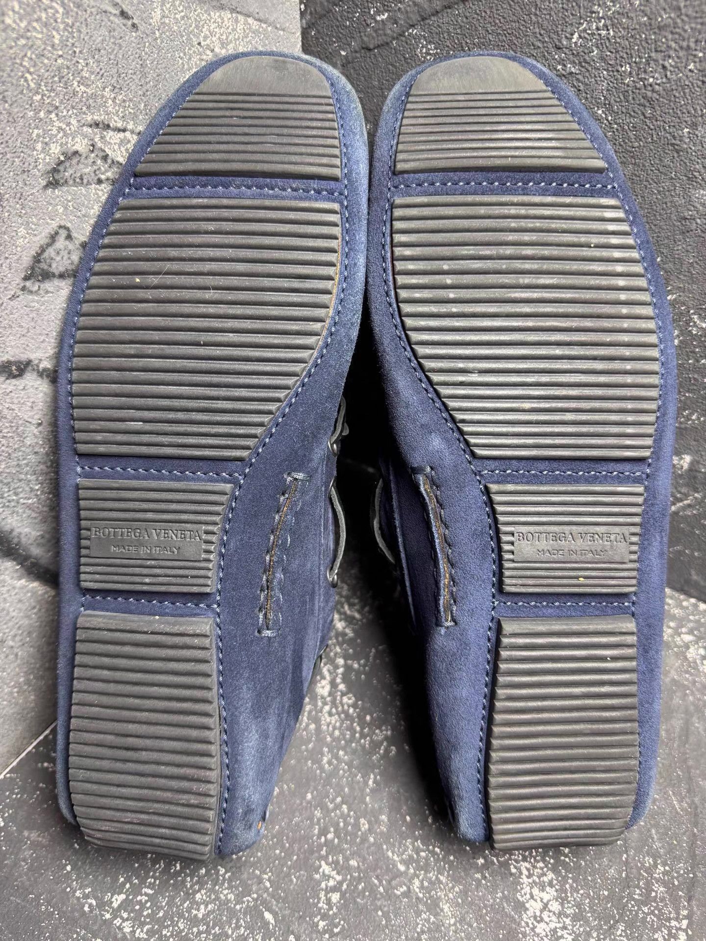 Bottega Veneta BV Blue Woven Suede Loafers Q10 Size US 8 / EU 41 - 3 Thumbnail