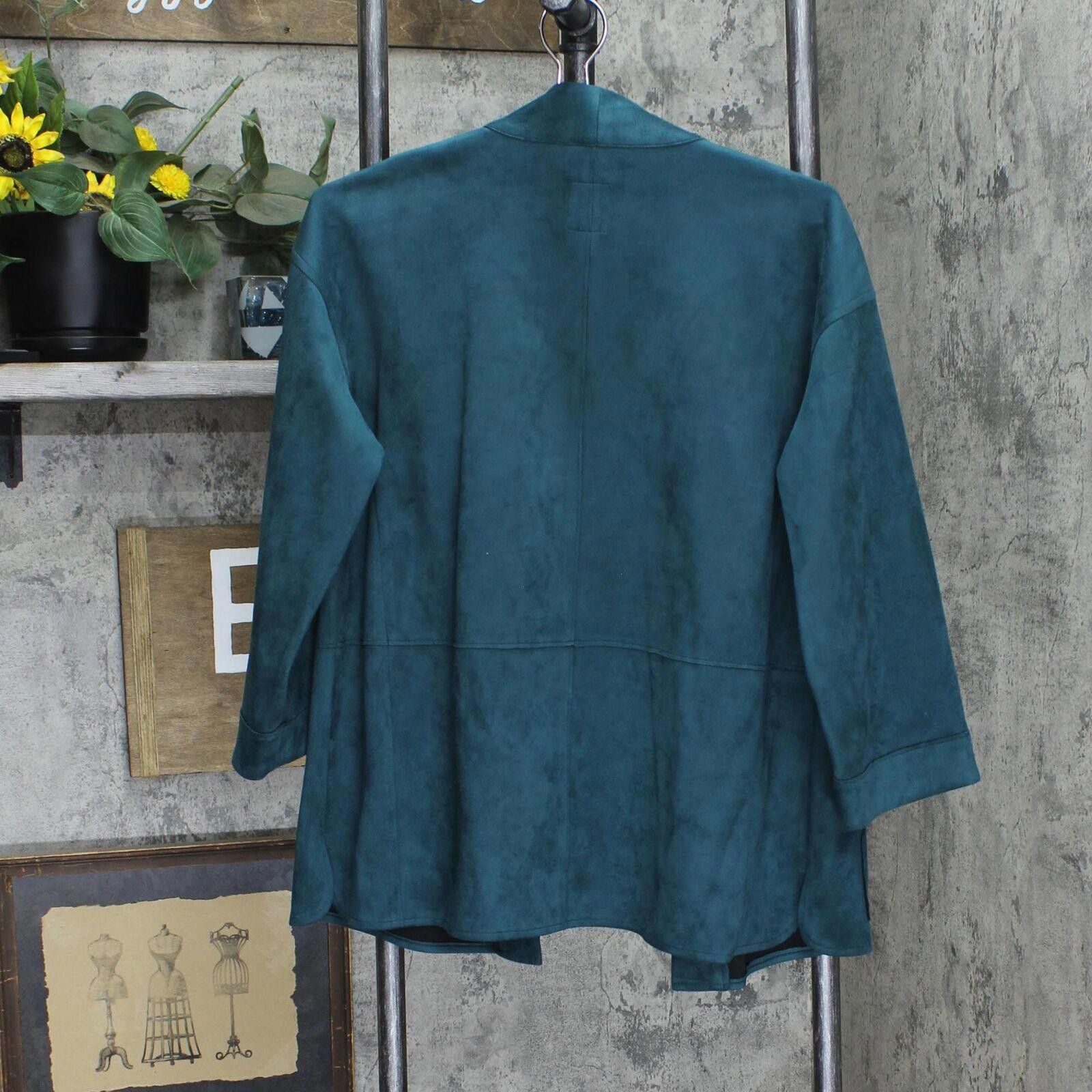 Designer NEW LC Lauren Conrad Front Blazer Jacket Teal Blue Green M Size M / US 6-8 / IT 42-44 - 2 Thumbnail
