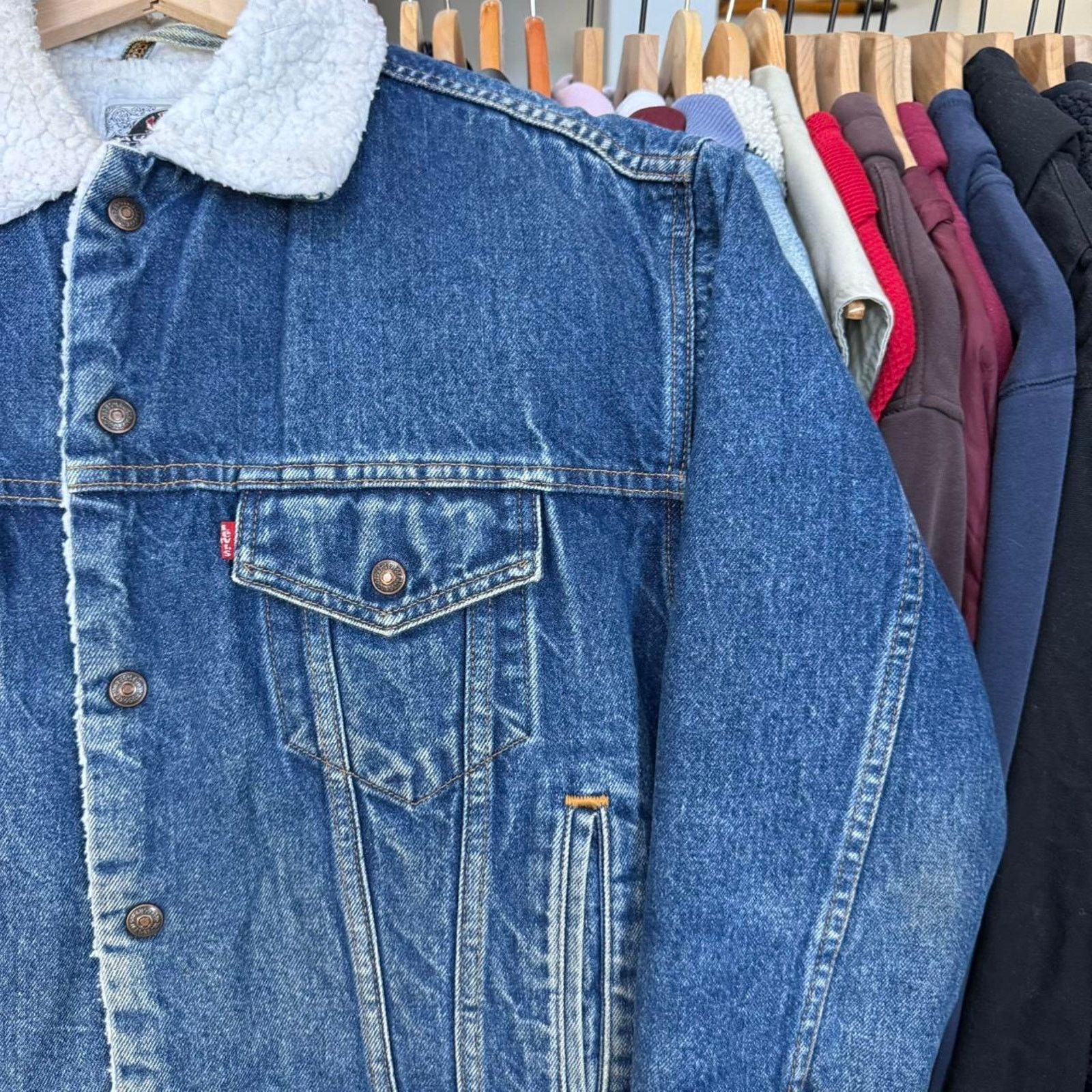 Levi's Vintage 1993 Levi's Authentic Fleece Lined Denim Jacket Size US M / EU 48-50 / 2 - 3 Thumbnail