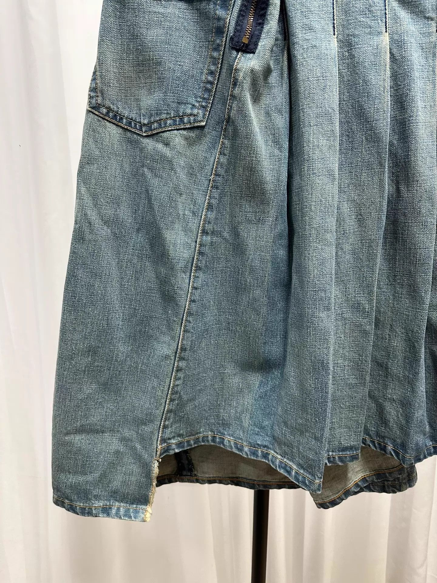 Junya Watanabe Junya Watanabe Deconstructed Reversible Denim Skirt S Size 26" / US 2 / IT 38 - 6 Thumbnail