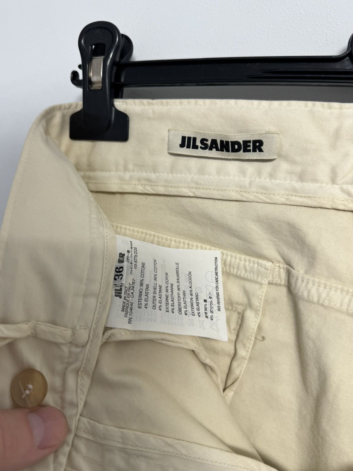 Jil Sander Jil Sander Women’s Pants Beige Luxury Cotton size 36 Size 25" / US 0 / IT 36 - 12 Thumbnail