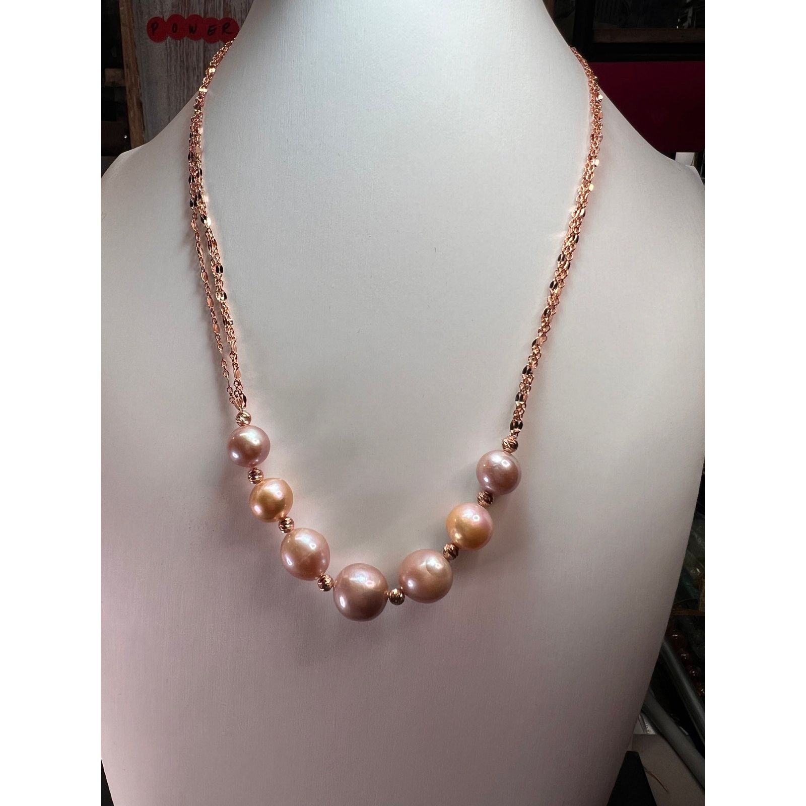 Other Cultured Freshwater Pearl Rose Gold Over Sterling Necklace Size ONE SIZE - 6 Thumbnail