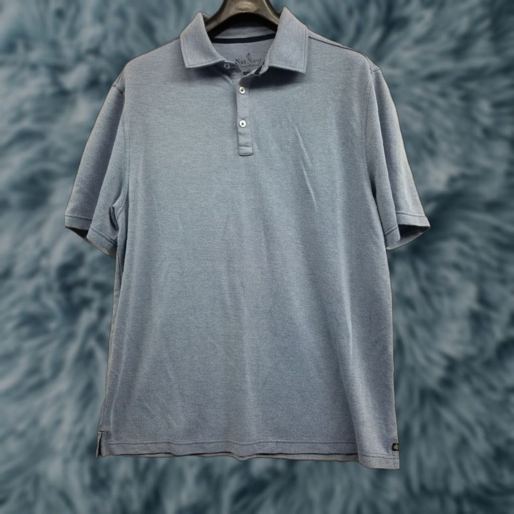 Nat Nast Nat Nast Luxury Originals Polo Shirt XL Blue Men Casual Short Sleeve Golf Size US XL / EU 56 / 4 - 1 Thumbnail