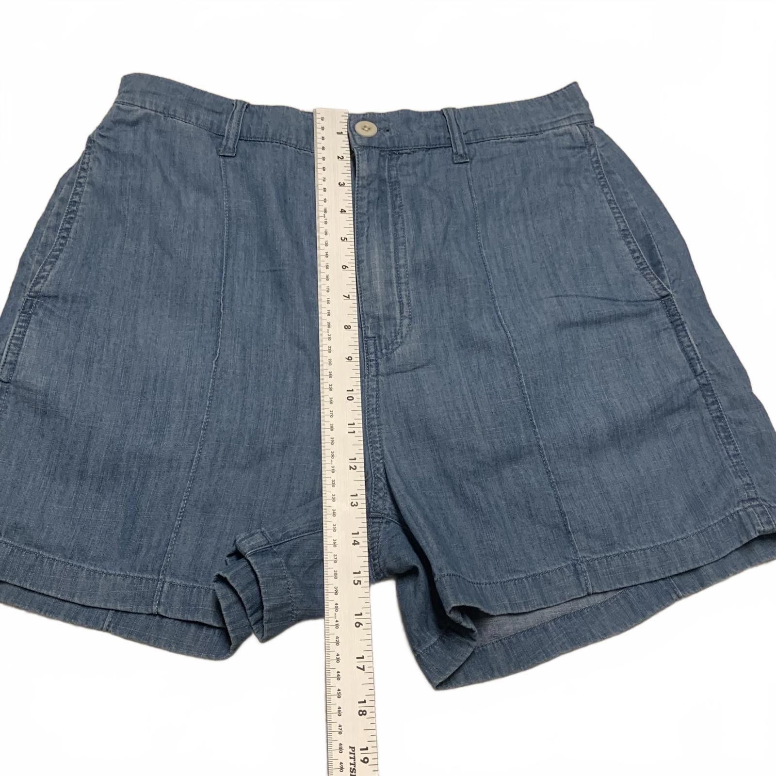 Madewell Madewell Women's Sz 28 Blue Chambray Bermuda Shorts W30 Size 28" / US 6 / IT 42 - 6 Thumbnail