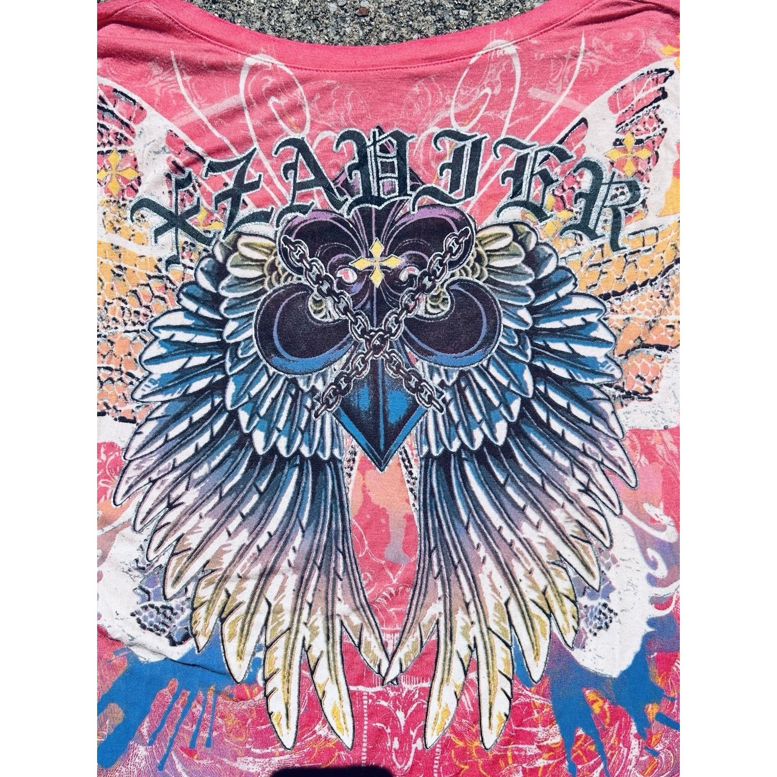 Other xzavier tshirt Wmn Junior Xl Pink Orange Wing Embellish USA Size XL / US 12-14 / IT 48-50 - 8 Thumbnail