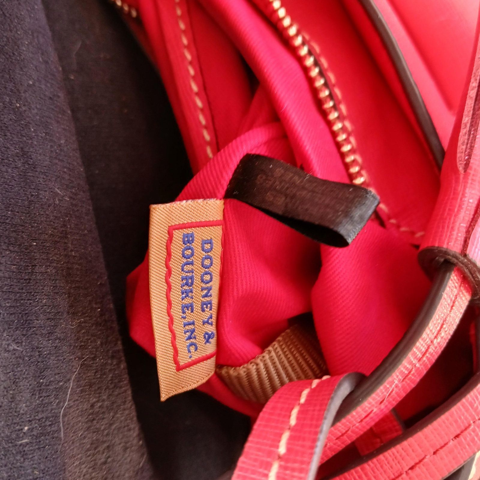 Dooney & Bourke Dooney & Bourke Red Saffiano Leather Hobo Bag w Dust Bag NWT Size ONE SIZE - 16 Thumbnail