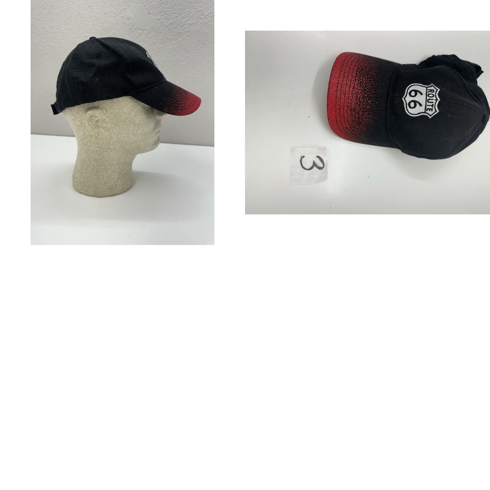 Route 66 KC Caps Baseball Hat Route 66 Williams Arizonia Black Red Adjustable Cap Men One Size Black Baseball Cap Accessories Vintage? No Size ONE SIZE - 8 Thumbnail