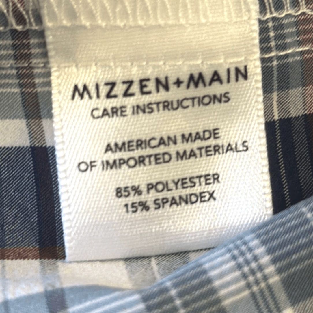 Mizzen+Main Mizzen+Main Leeward Collection XL Trim Fit Athletic Dress Shirt 4 way Stretch Wrinkle Free Performance Fabric Multicolor Mens XL Dress Shirt Size 46R - 7 Thumbnail