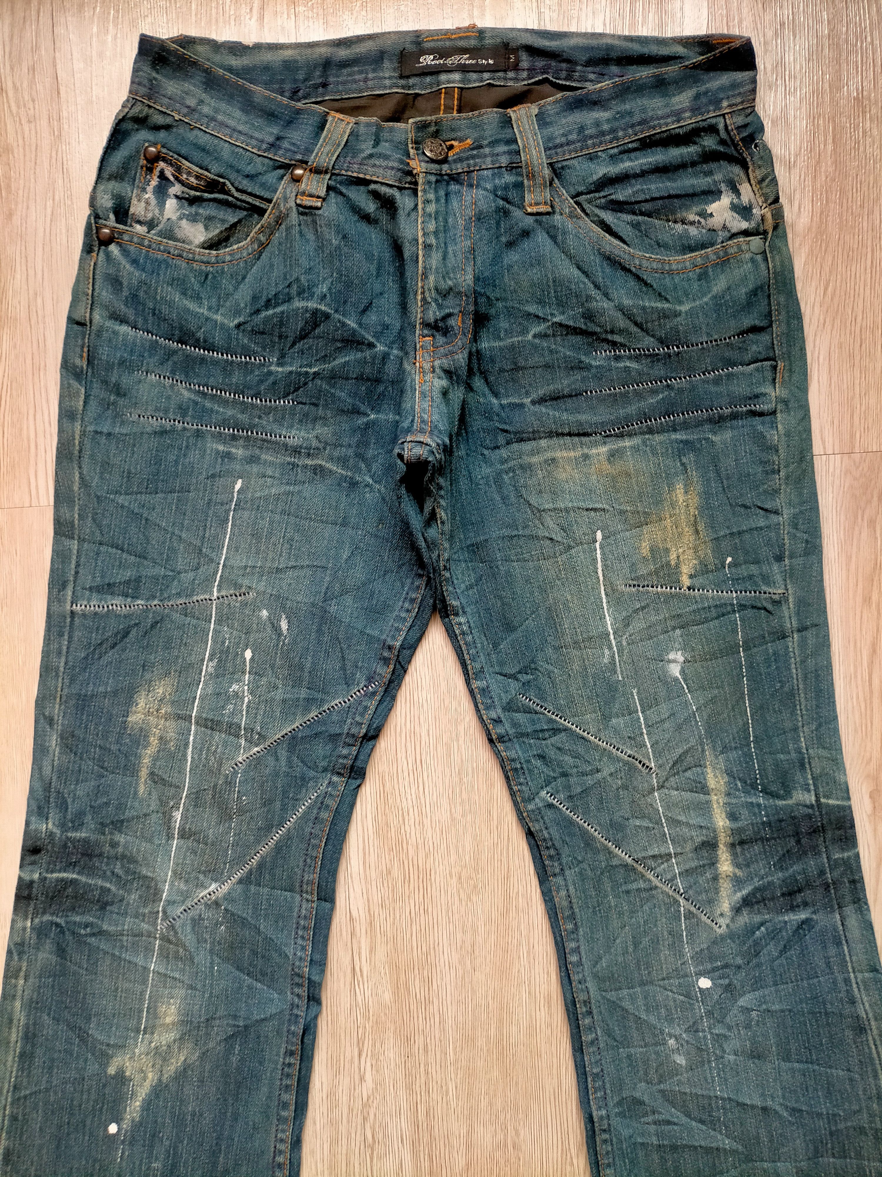 Hysteric Glamour Flare Jeans Root three Rare Design Painted Boot cut Denim Size US 30 / EU 46 - 3 Thumbnail