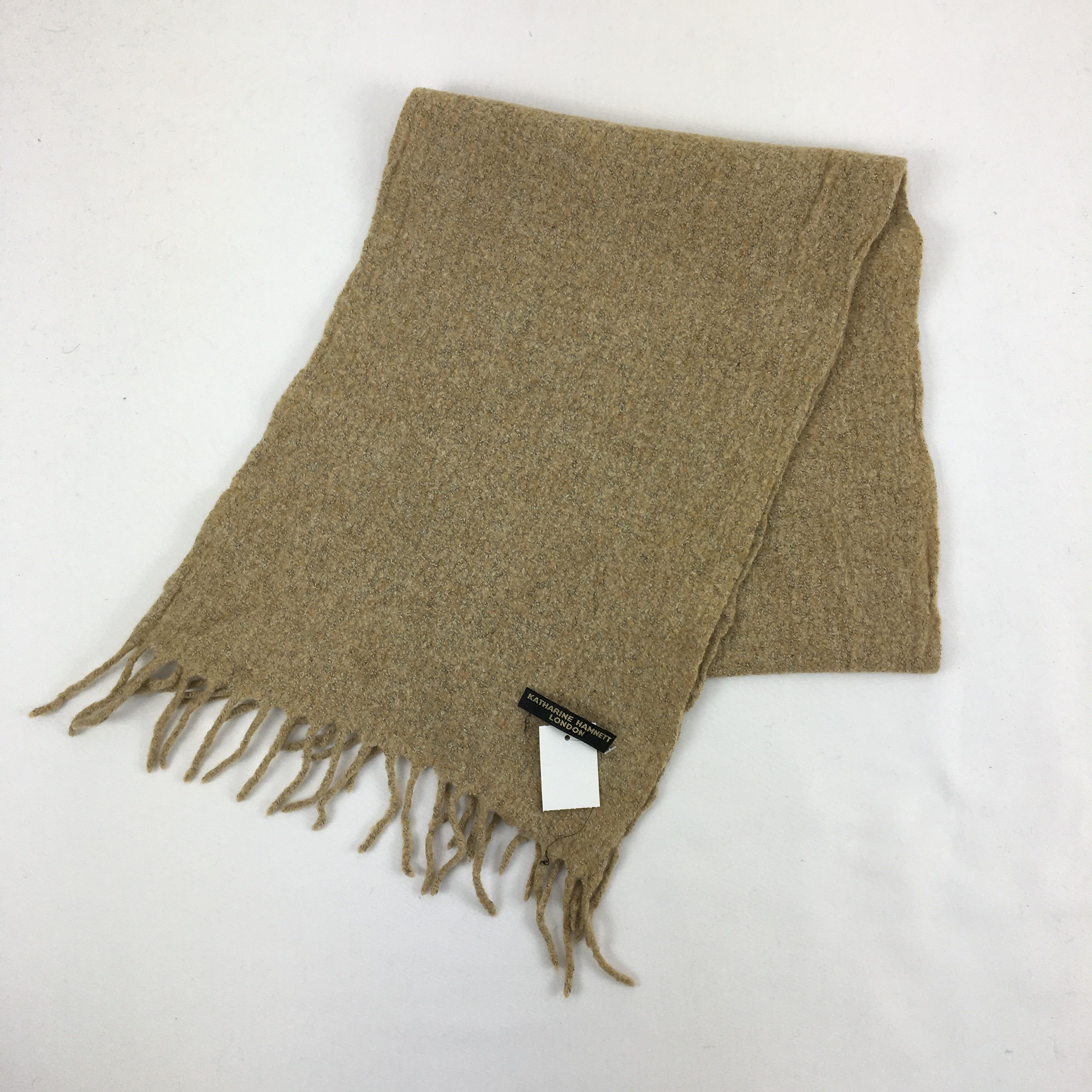 Katharine Hamnett London Vintage Katharine Hamnett Scarf Wool Winter Fringe Scarves Size ONE SIZE - 3 Thumbnail