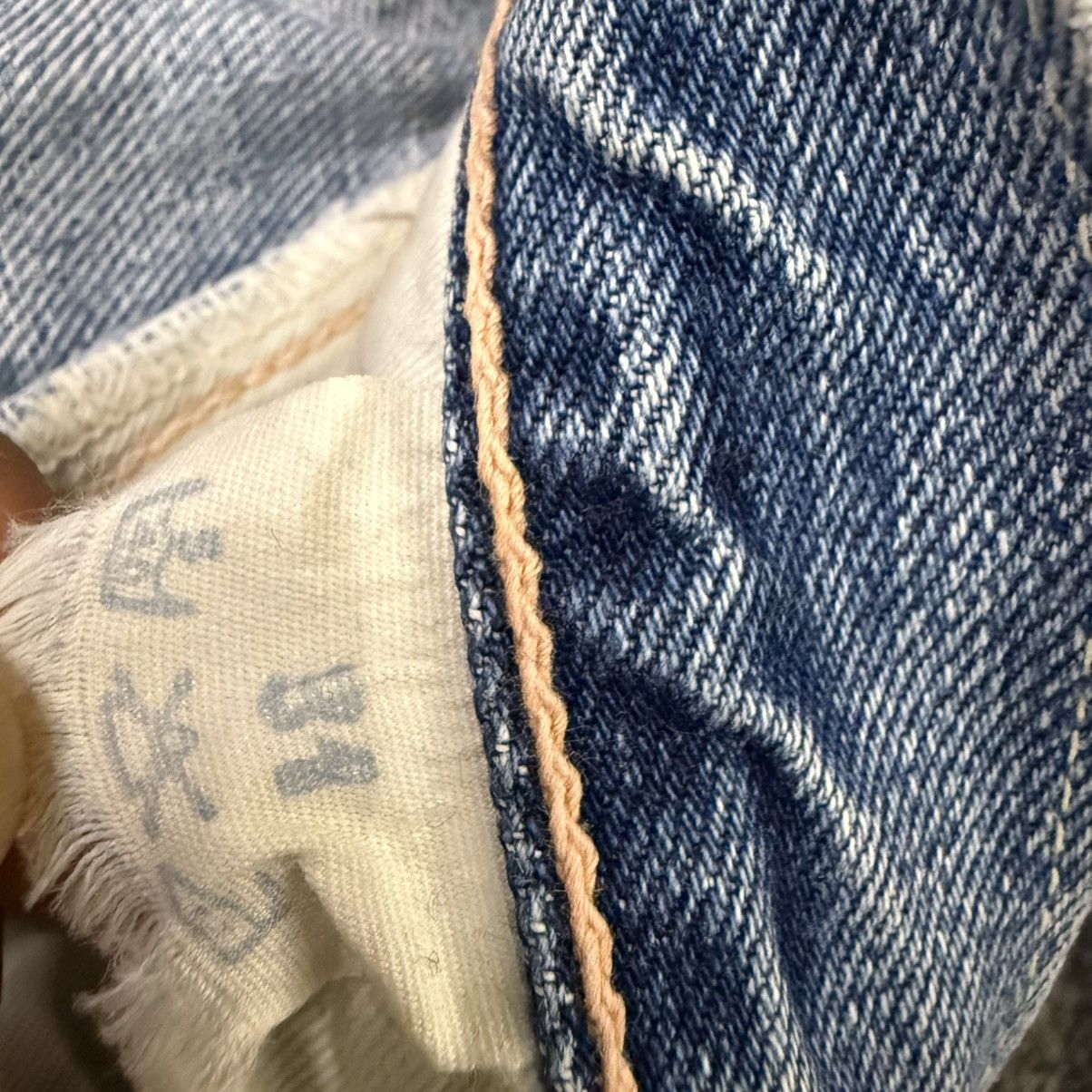Indigo Vintage80s Japanese Selvedge Made in Indigo Light Wash Denim Size US 32 / EU 48 - 14 Thumbnail