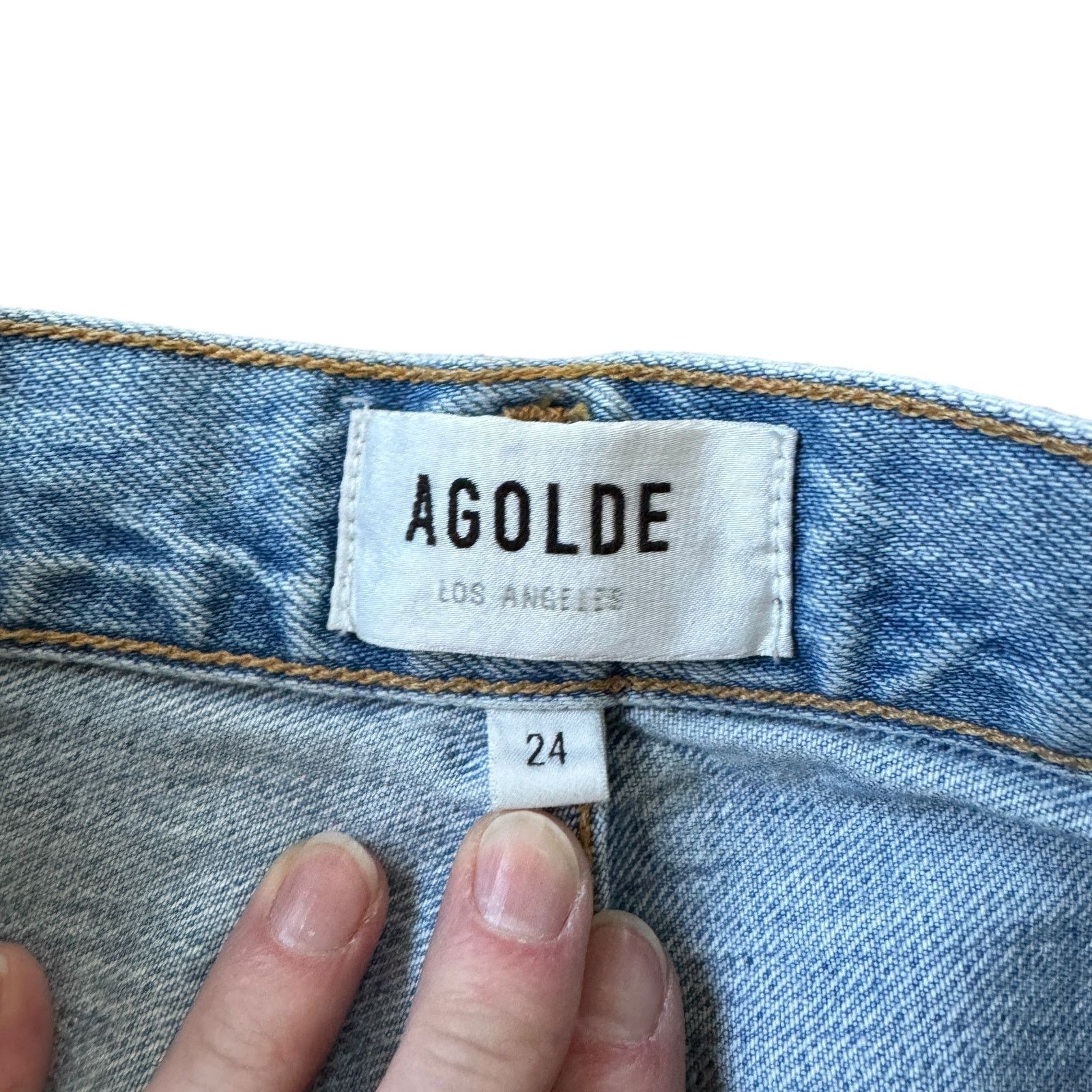 Agolde AGOLDE Criss Cross Straight Jean Suburbia Wash Size 24" / US 00 / IT 34 - 4 Thumbnail