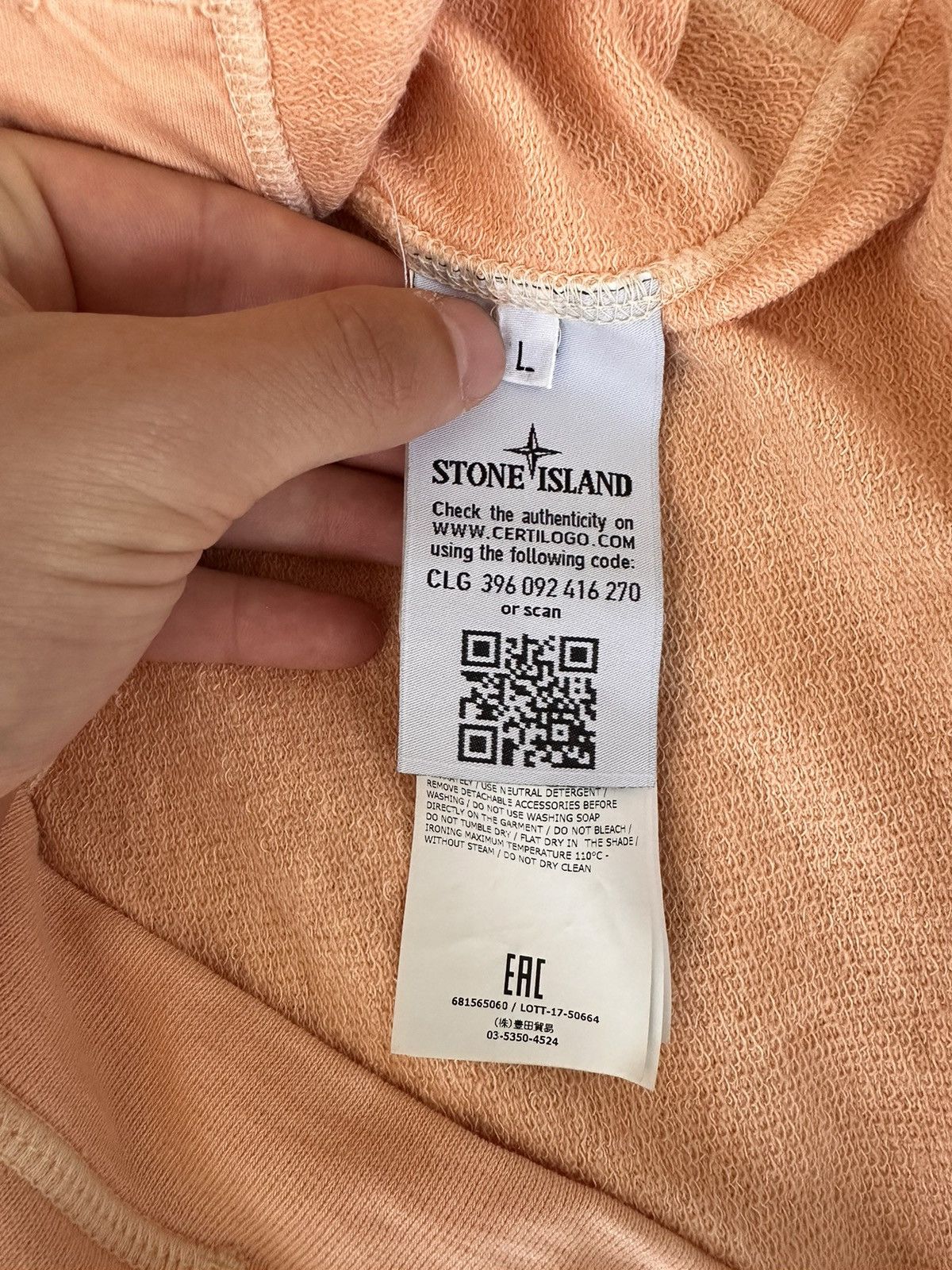 Stone Island Peach half zip sweater Size US L / EU 52-54 / 3 - 8 Thumbnail