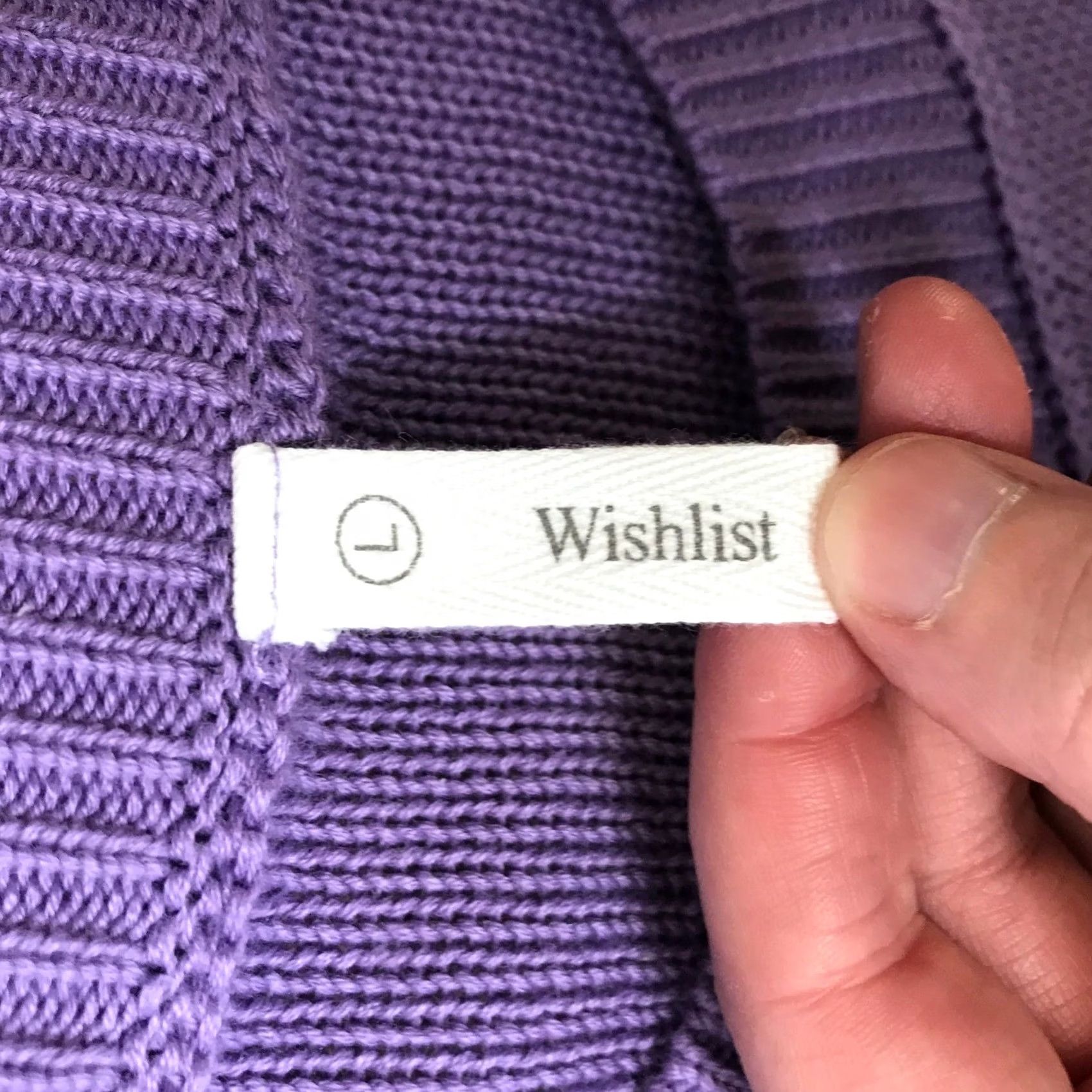 Vintage Wishlist Purple Knit Sweater Womens Size L Oversized Crew Neck Exposed Seams Size L / US 10 / IT 46 - 7 Thumbnail