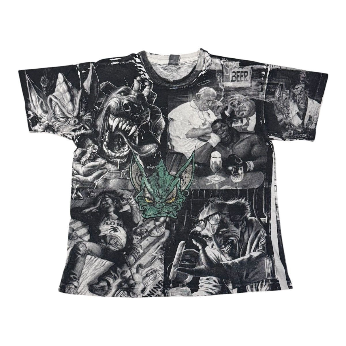 Other XL Tankard smoking pope all over print vintage tee Size US XL / EU 56 / 4 - 1 Thumbnail