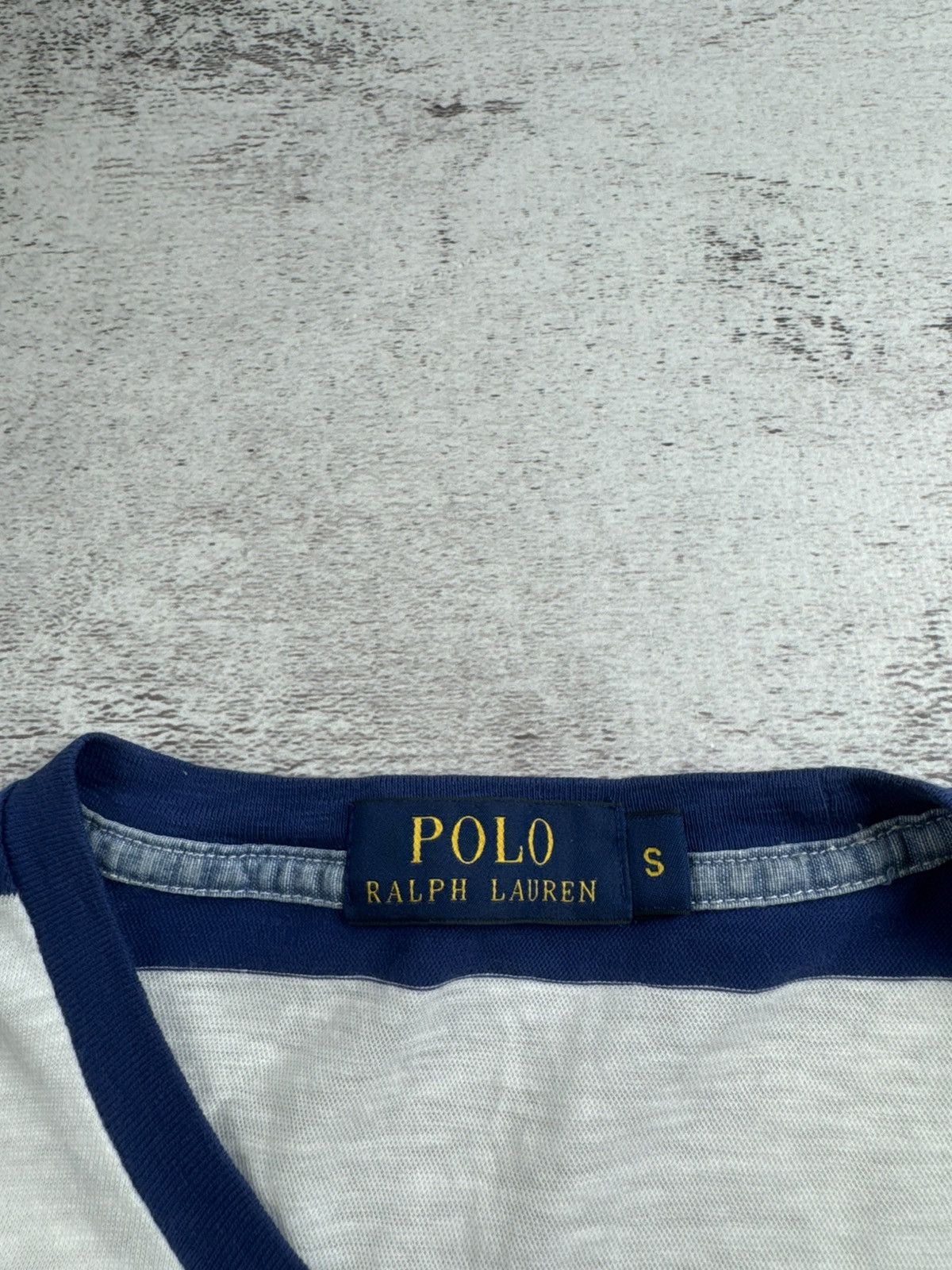 Polo Ralph Lauren Polo Ralph Lauren Striped White Blue Cotton Basic Jersey T Shirt Tee Shirt Size US S / EU 44-46 / 1 - 10 Thumbnail